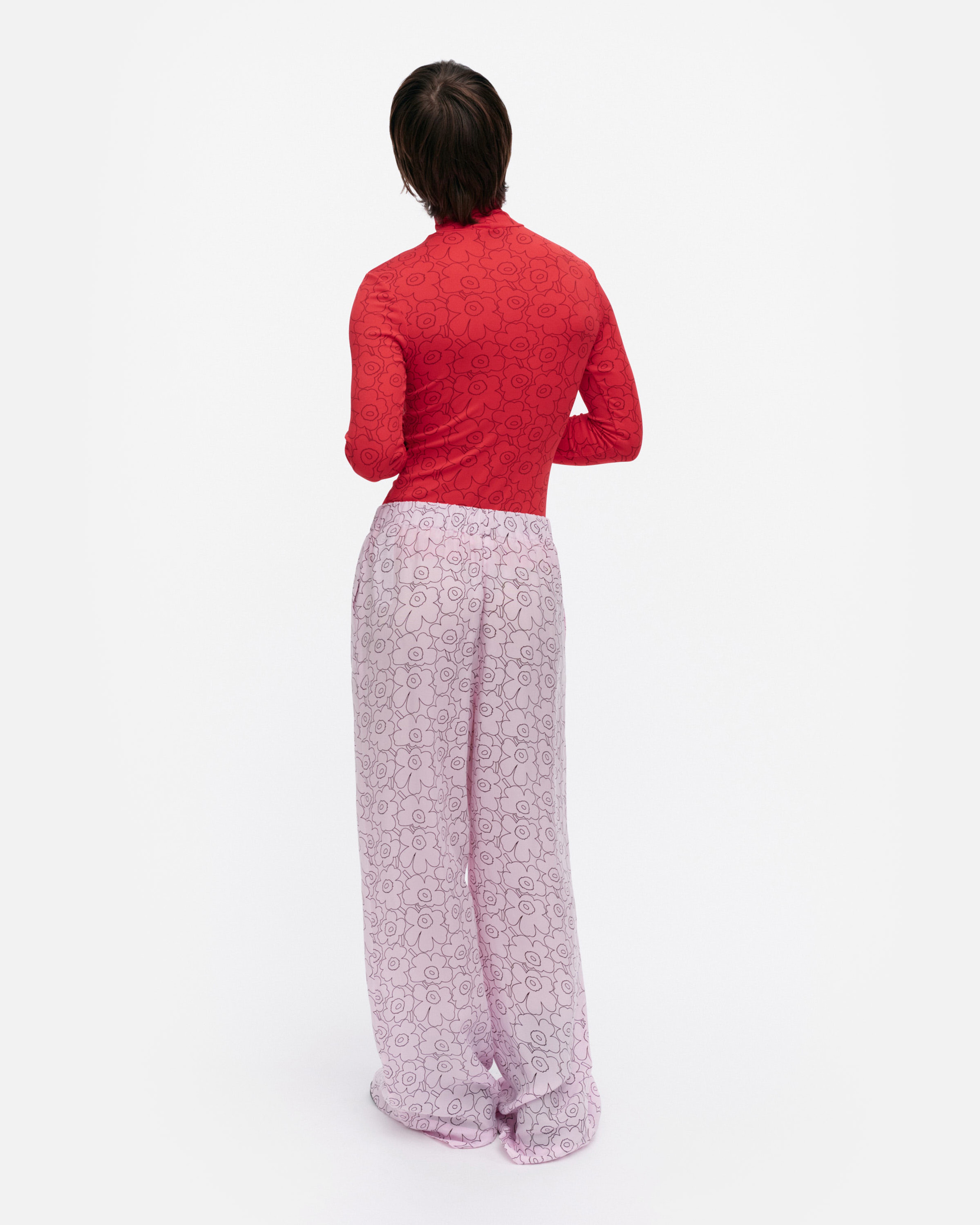 Oanet Piirto Unikko, Trousers, light pink, wine red,