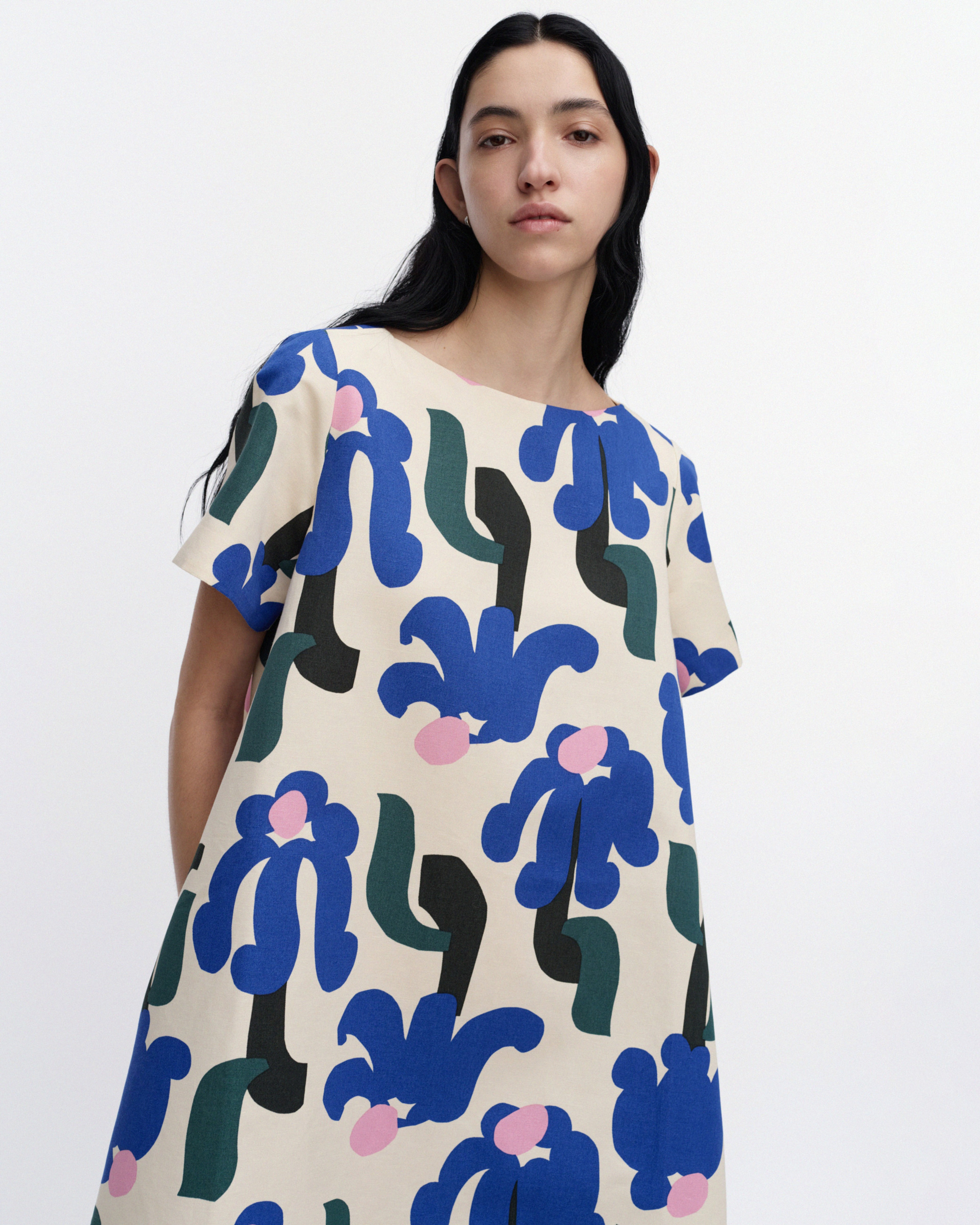 Hivuttaa Kukkahattu, Dress, 856-beige, blue, green,