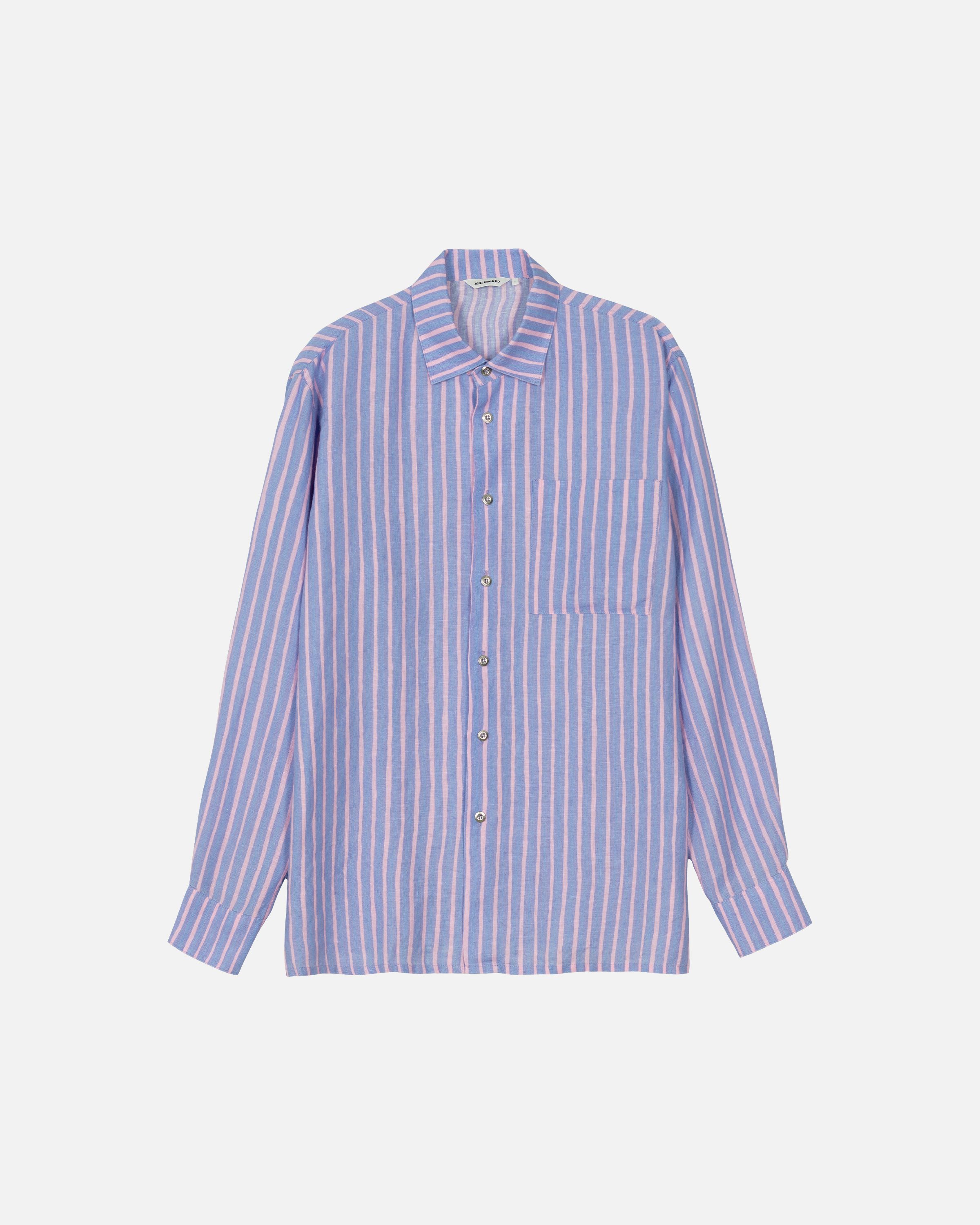 レディース jokapoika シャツ Jokapoika Linen shirt light pink, lilac | Marimekko