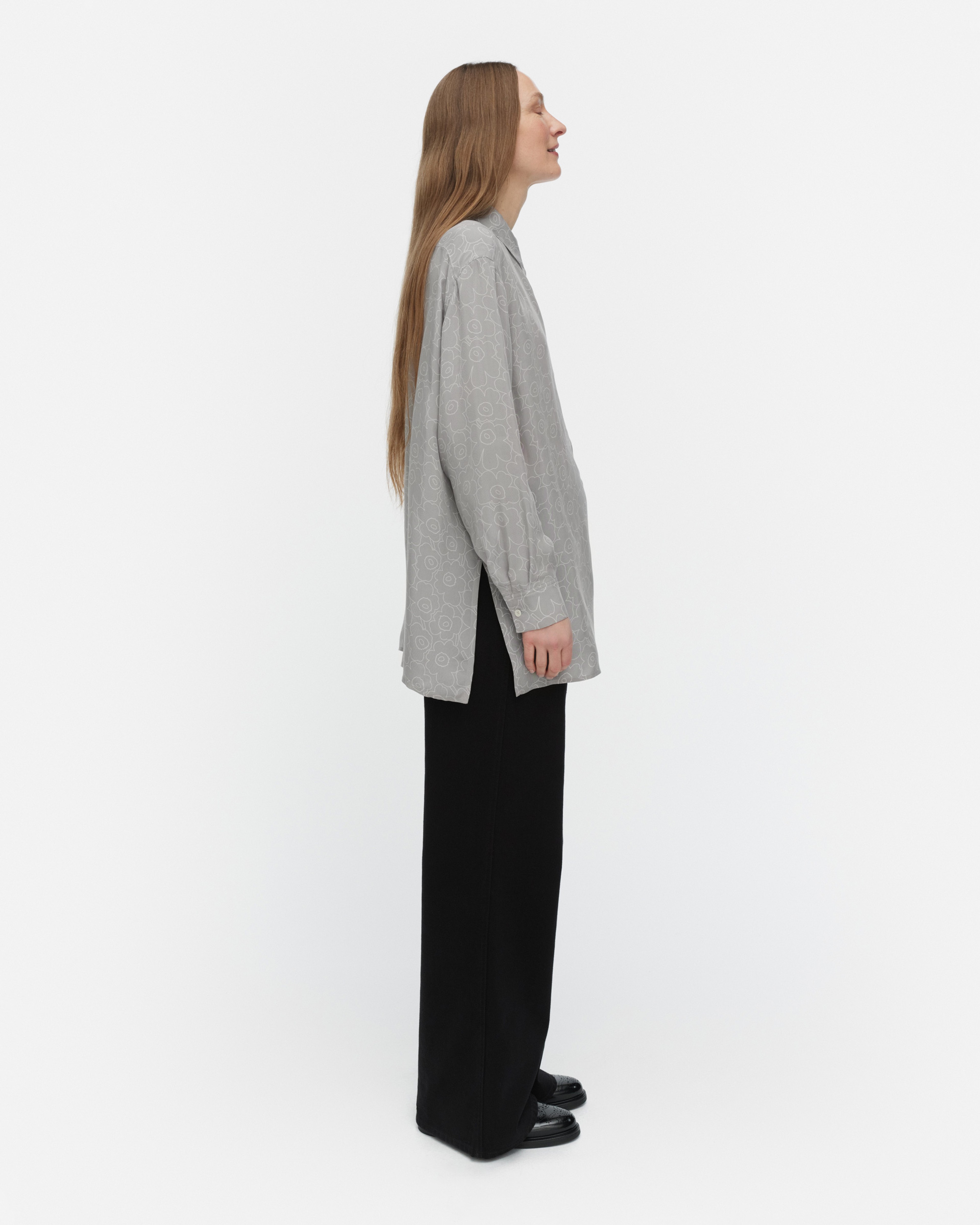 Runsas Piirto Unikko, Cupro shirt, grey, light grey,