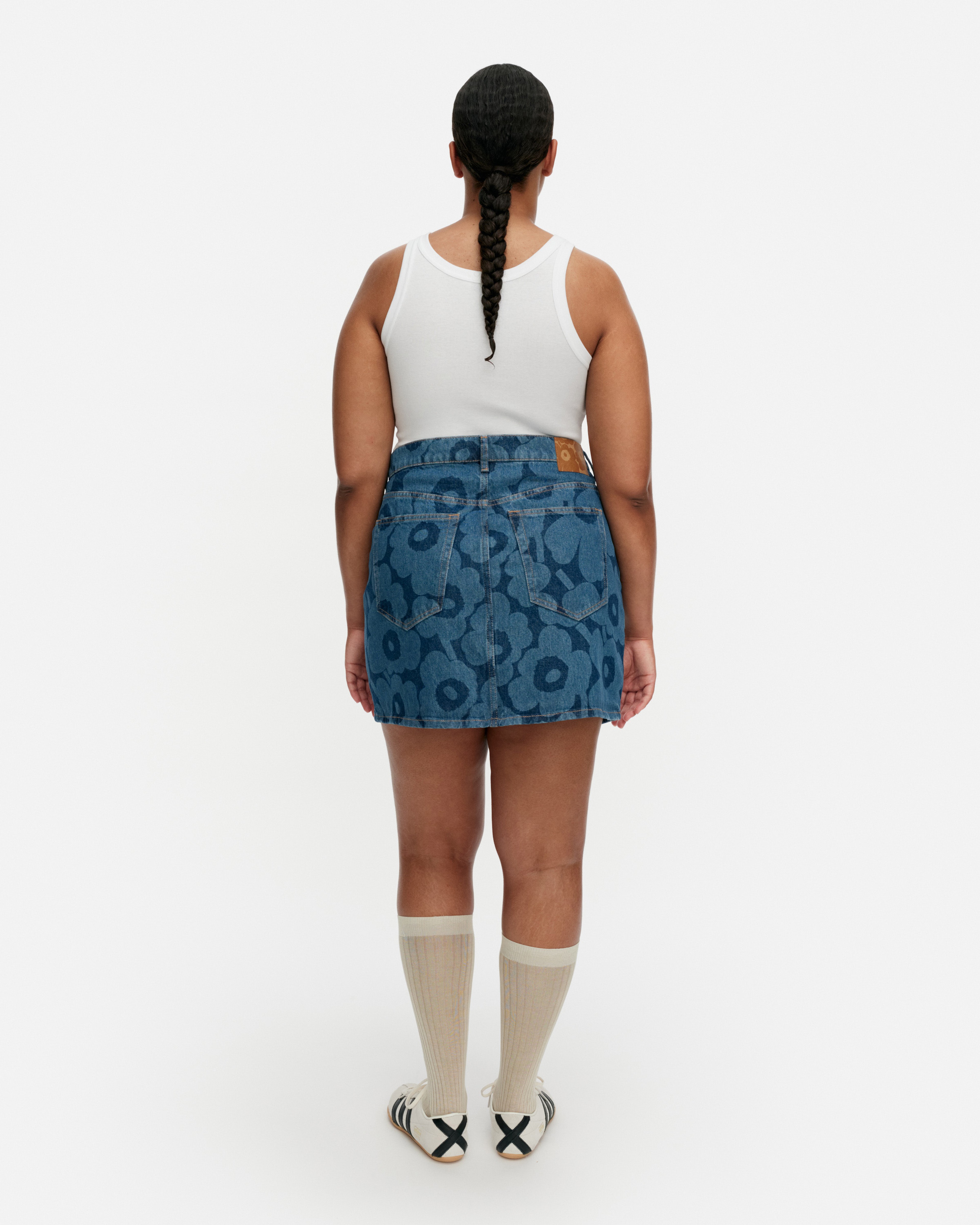 Maridenim Ruudut Unikko, Skirt, mid indigo,