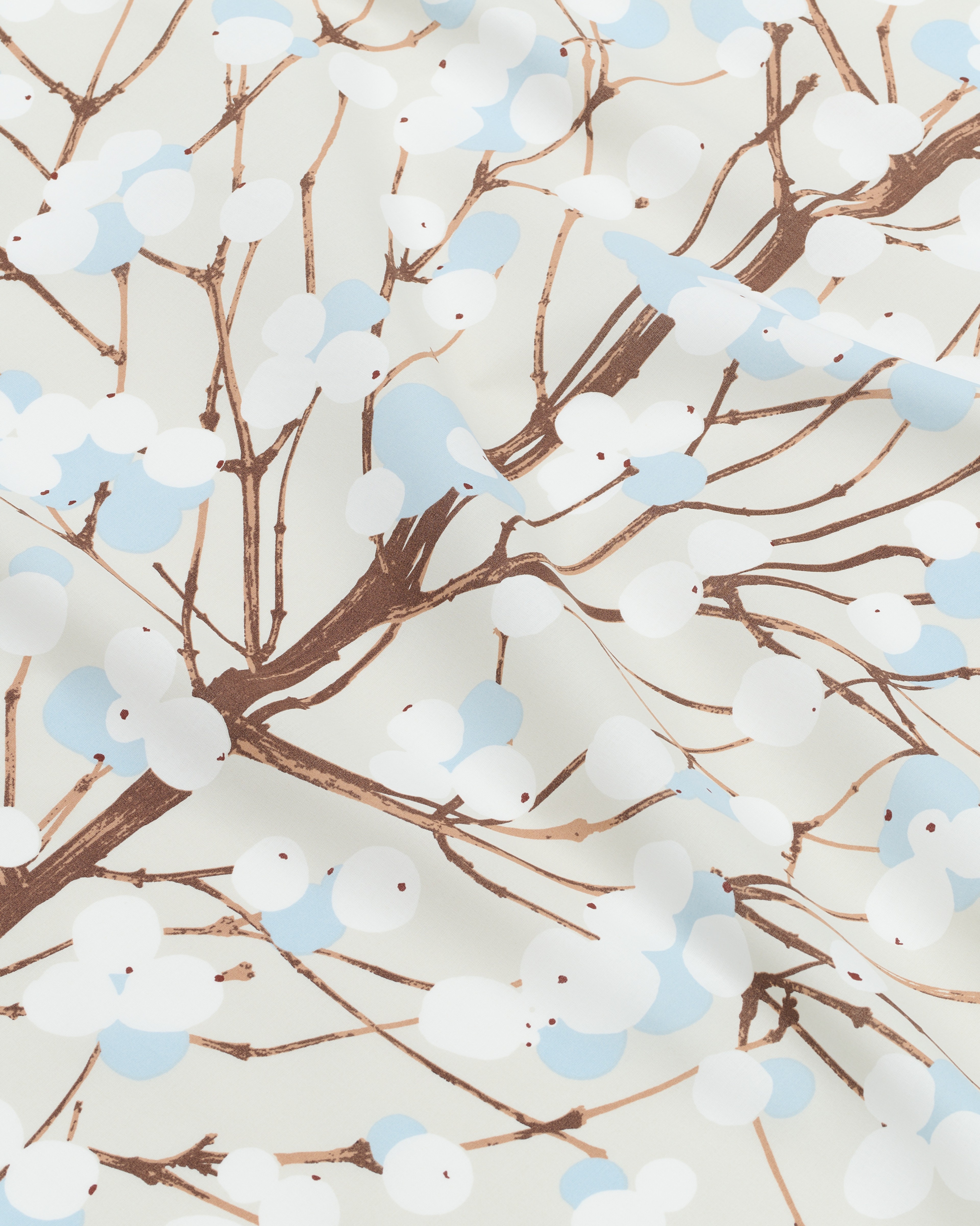 Lumimarja, Cotton fabric, beige,brown,blue,