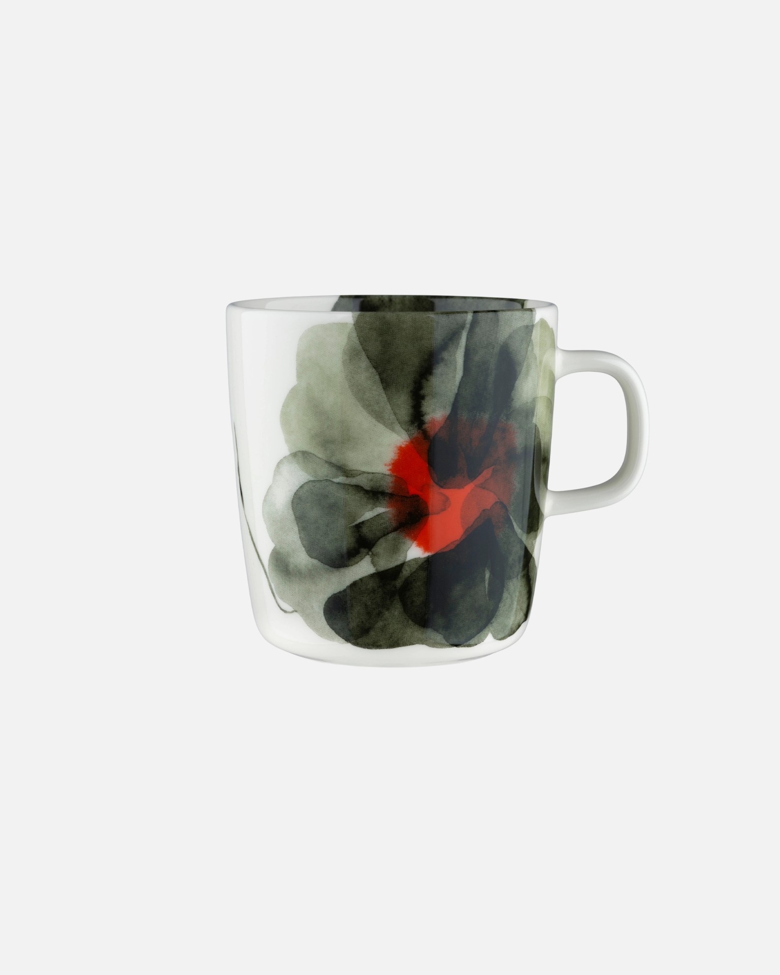 Oiva / Valssi, Mug 4 dl, white, forest green,tomato red,
