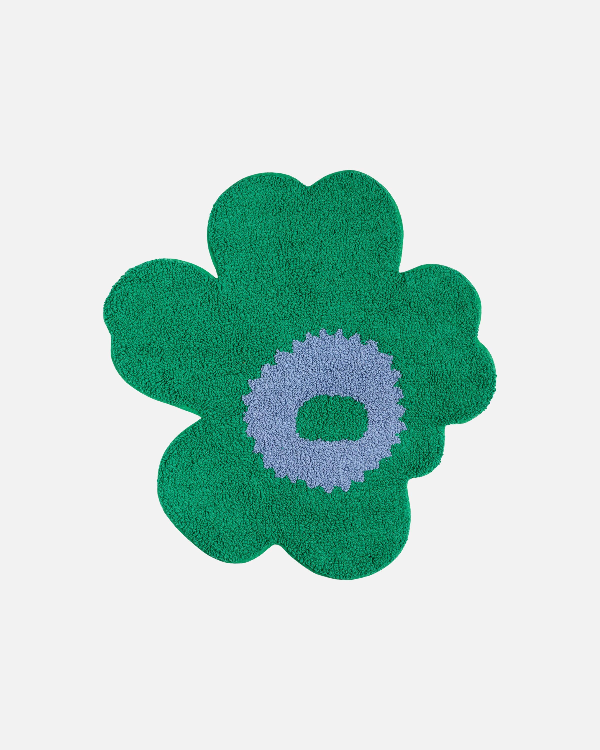 marimekko 花形バスマット グリーン Unikko Bath mat 73x74 cm | Marimekko
