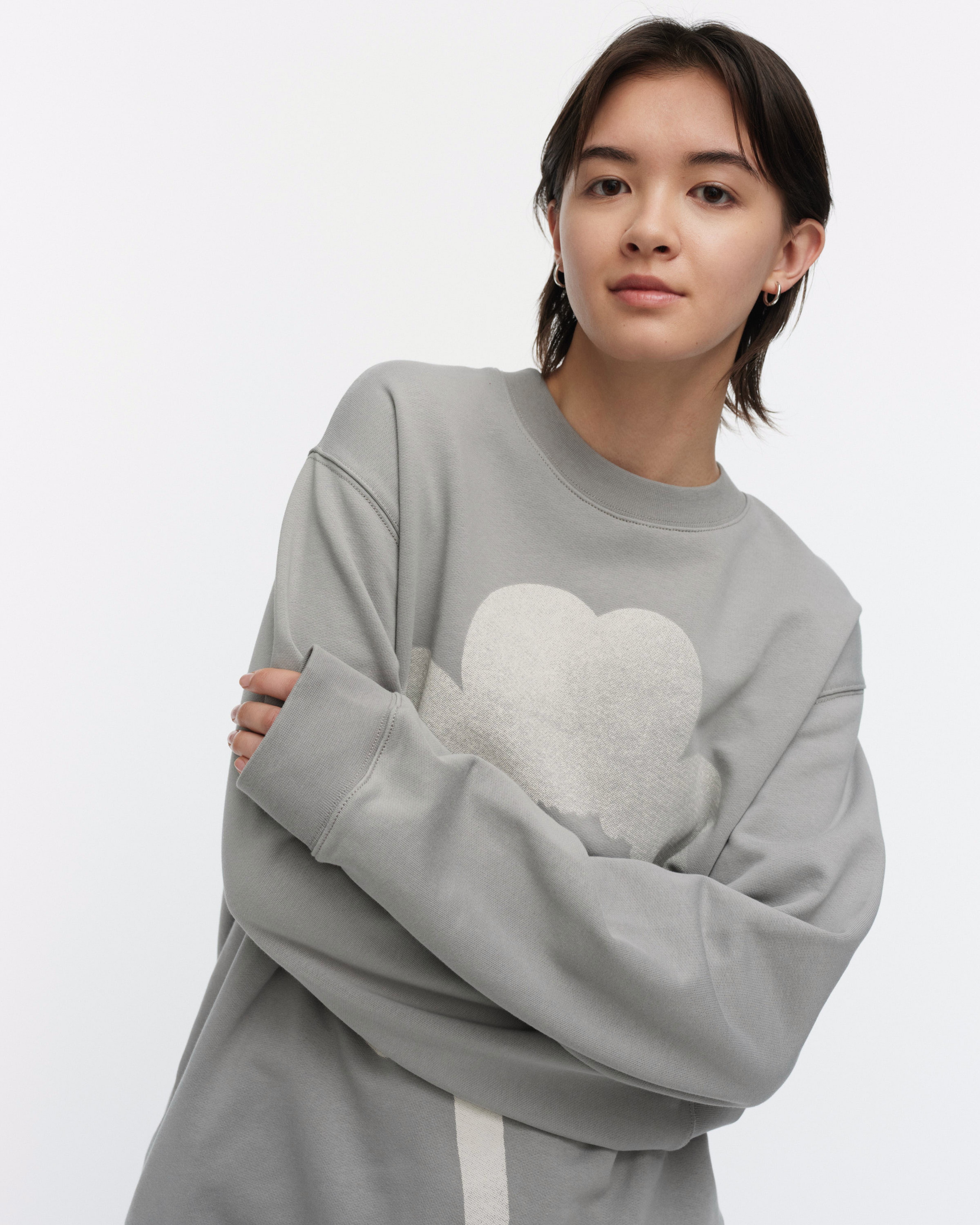 Loisto Unikko Placement, Kioski sweatshirt, grey, off white,