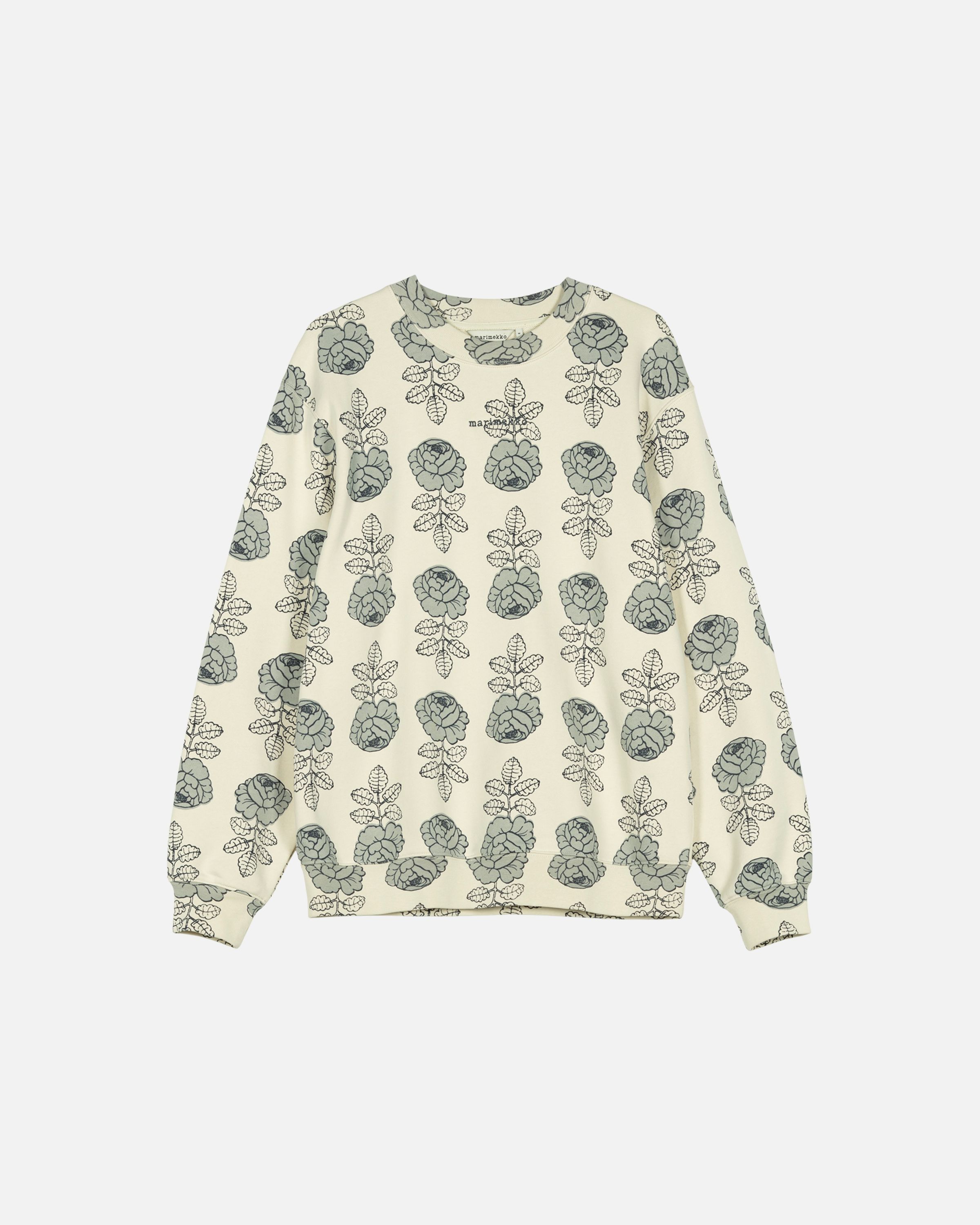 marimekko Vihkiruusu スウェット Loisto Vihkiruusu Kioski sweatshirt beige, grey | Marimekko