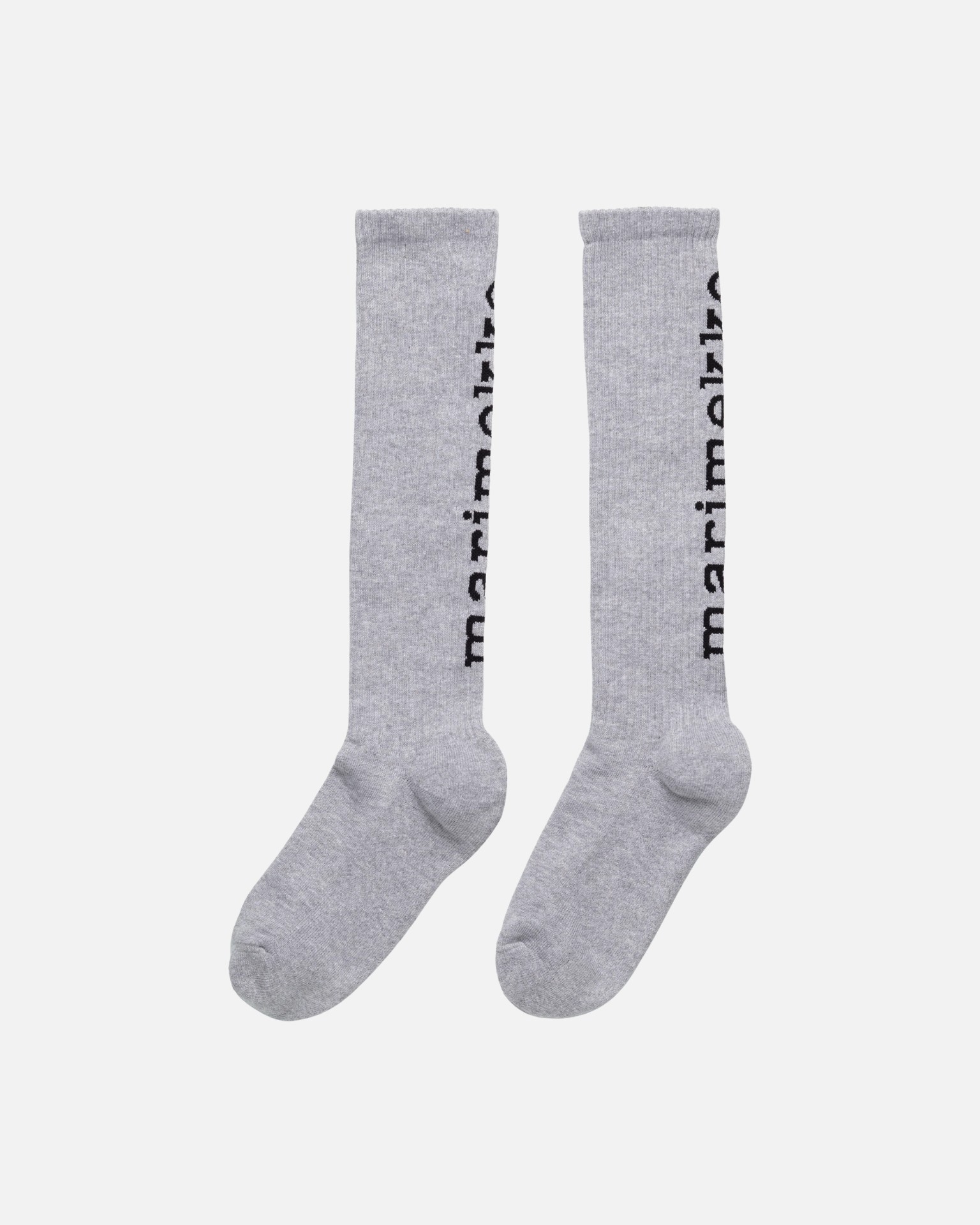 Suikea Logo, Knee-high socks, light grey, black,