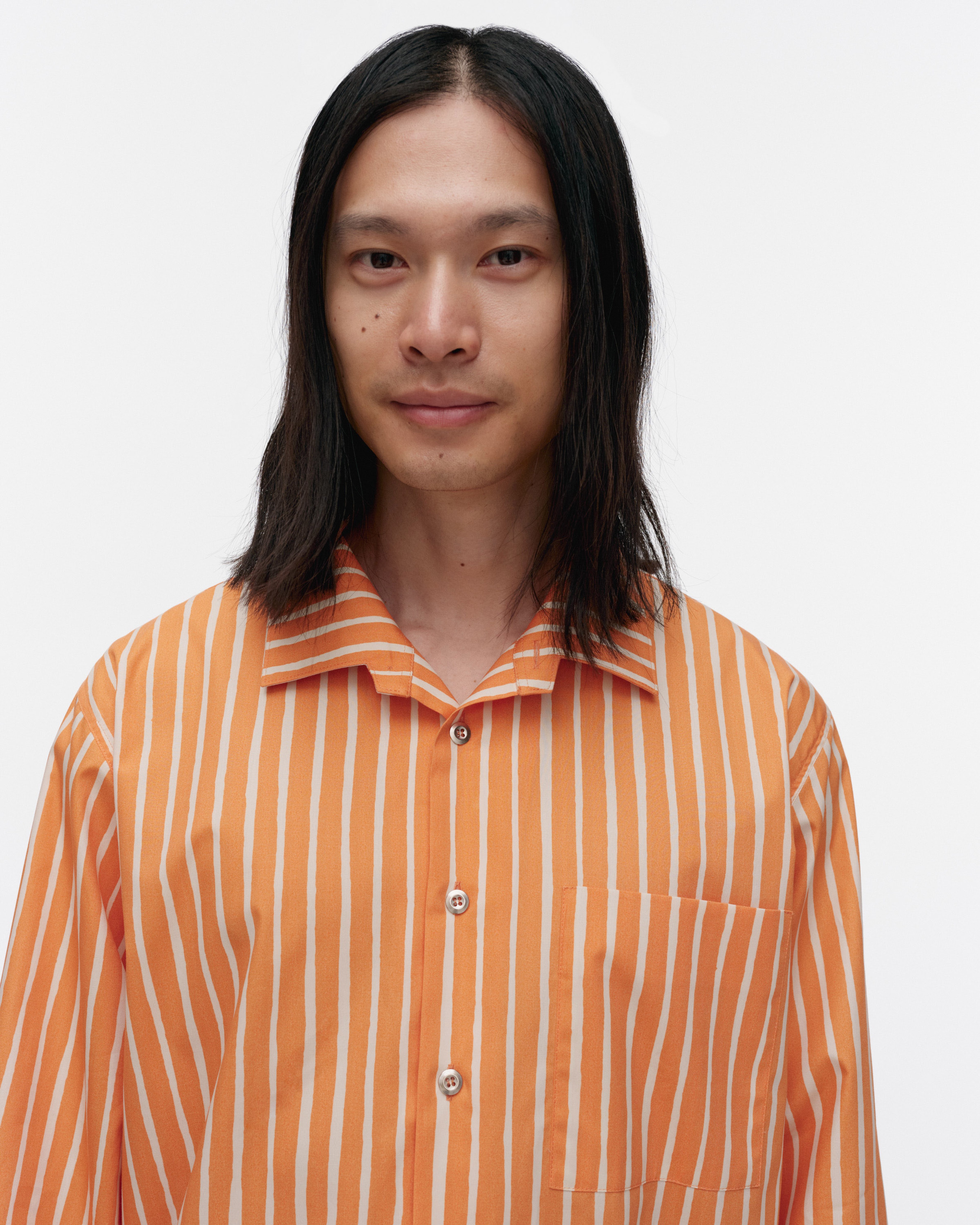 Jokapoika, Kioski cotton shirt, off white, orange,