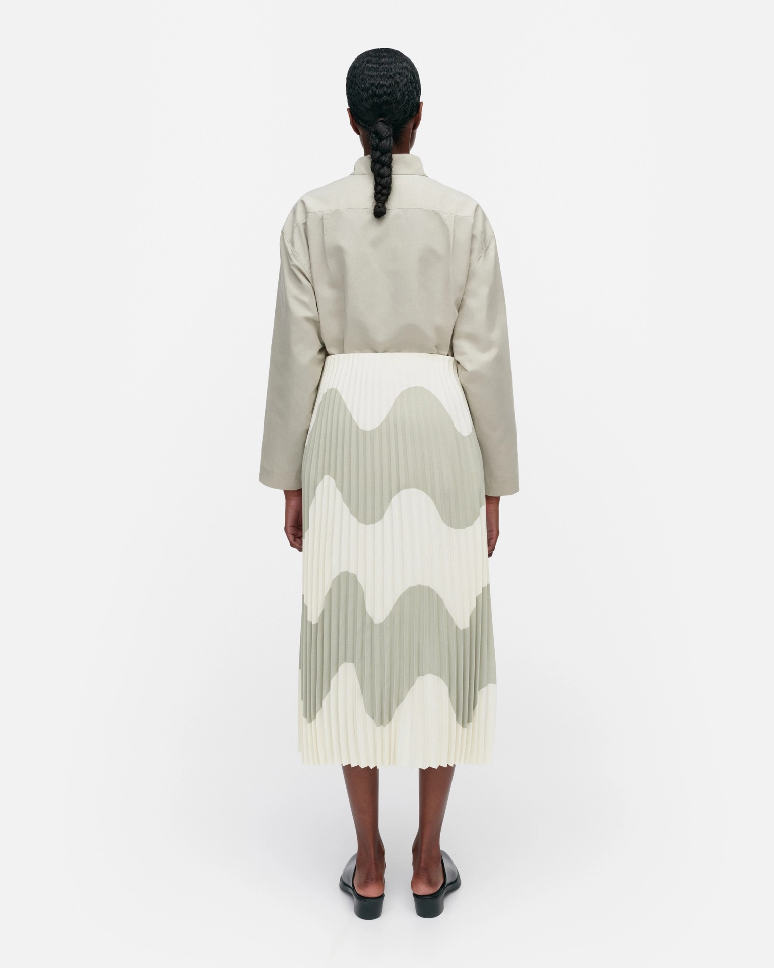 Piiru Lokki, Skirt, greyish green, light green,
