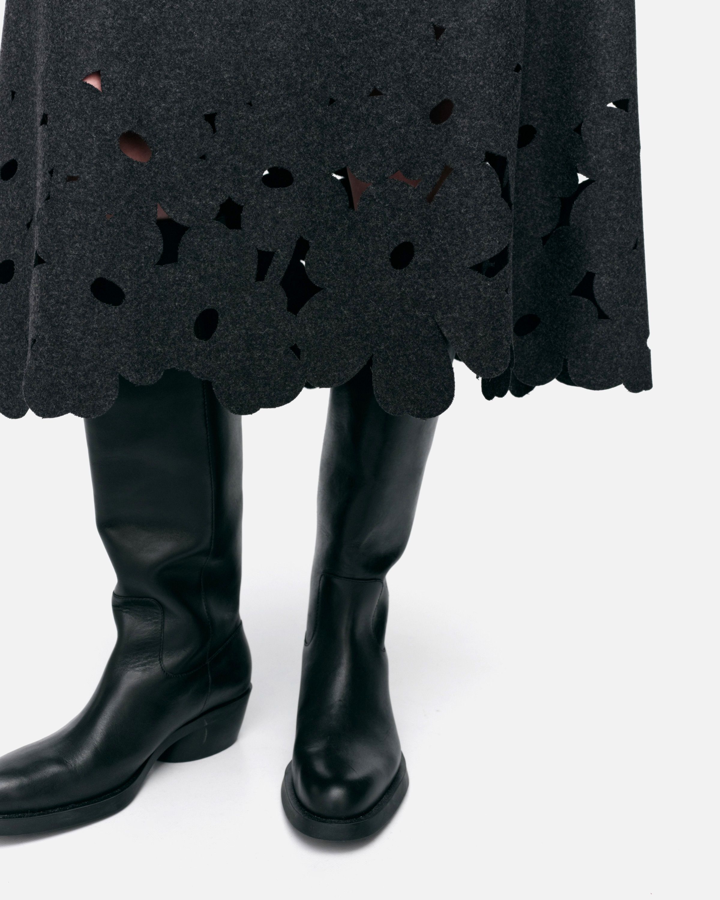 Kartio Unikko felted wool skirt | Marimekko