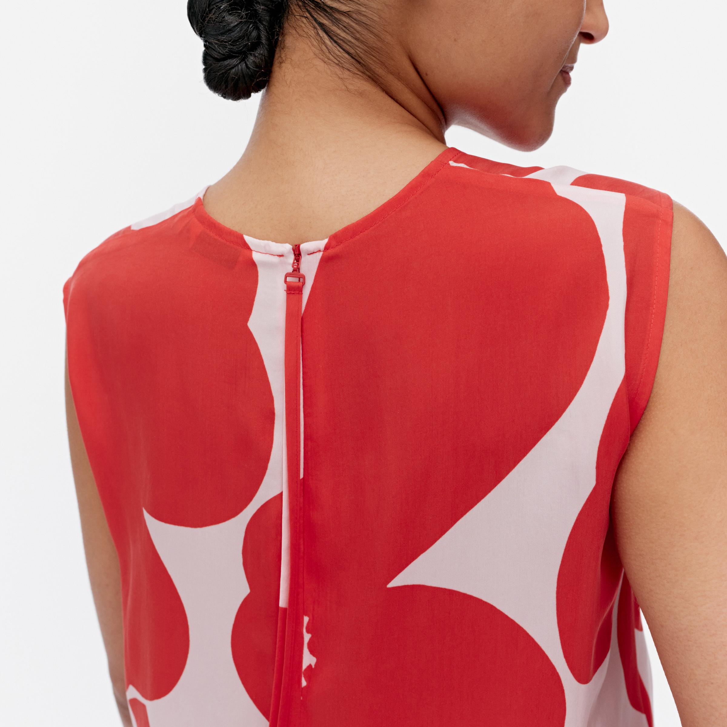 Model wearing cupro dress