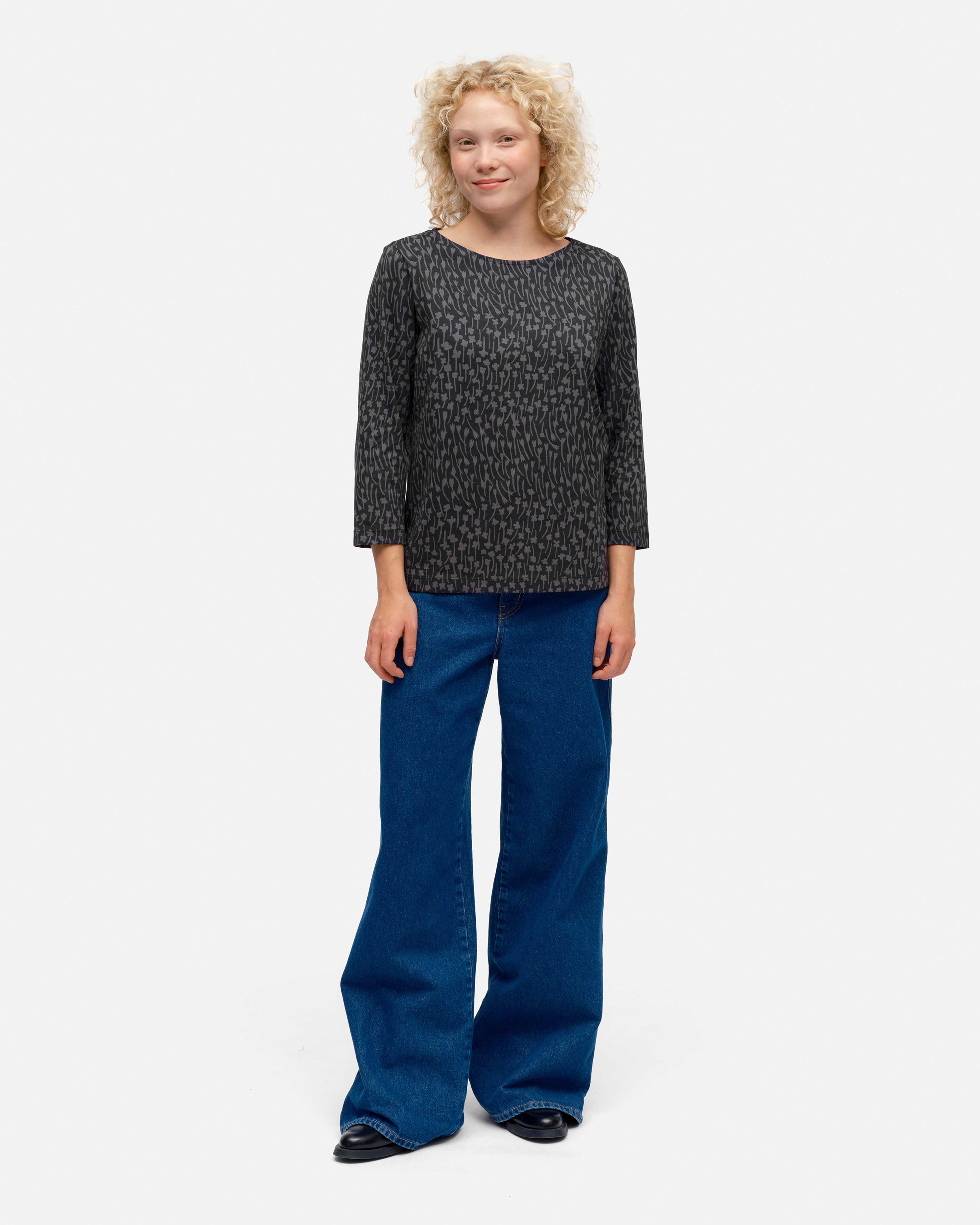 Tiila Tuulahdus, Jersey-Shirt, schwarz, dunkelgrau,