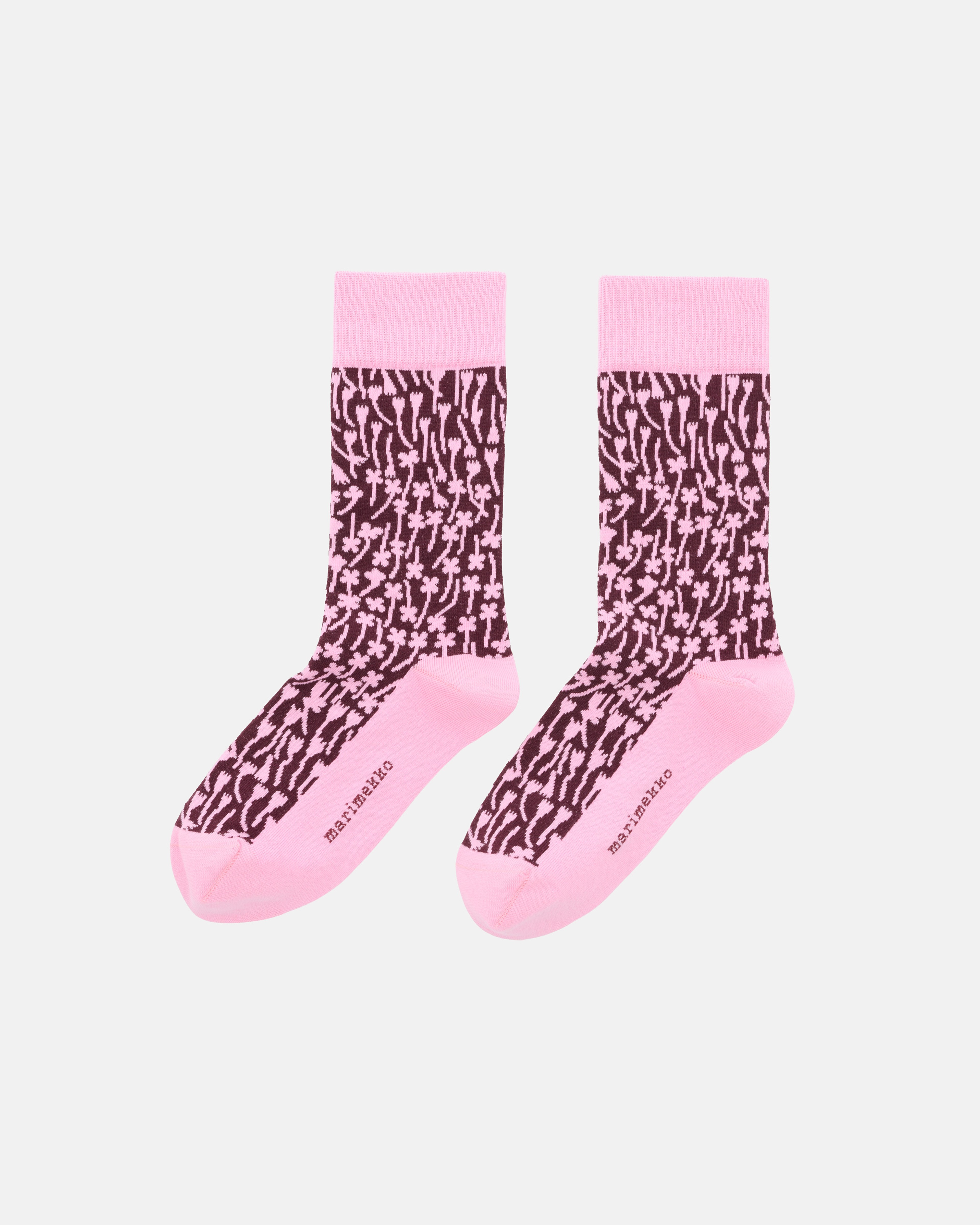 Linjaus Tuulahdus, Socken, rosa, weinrot,