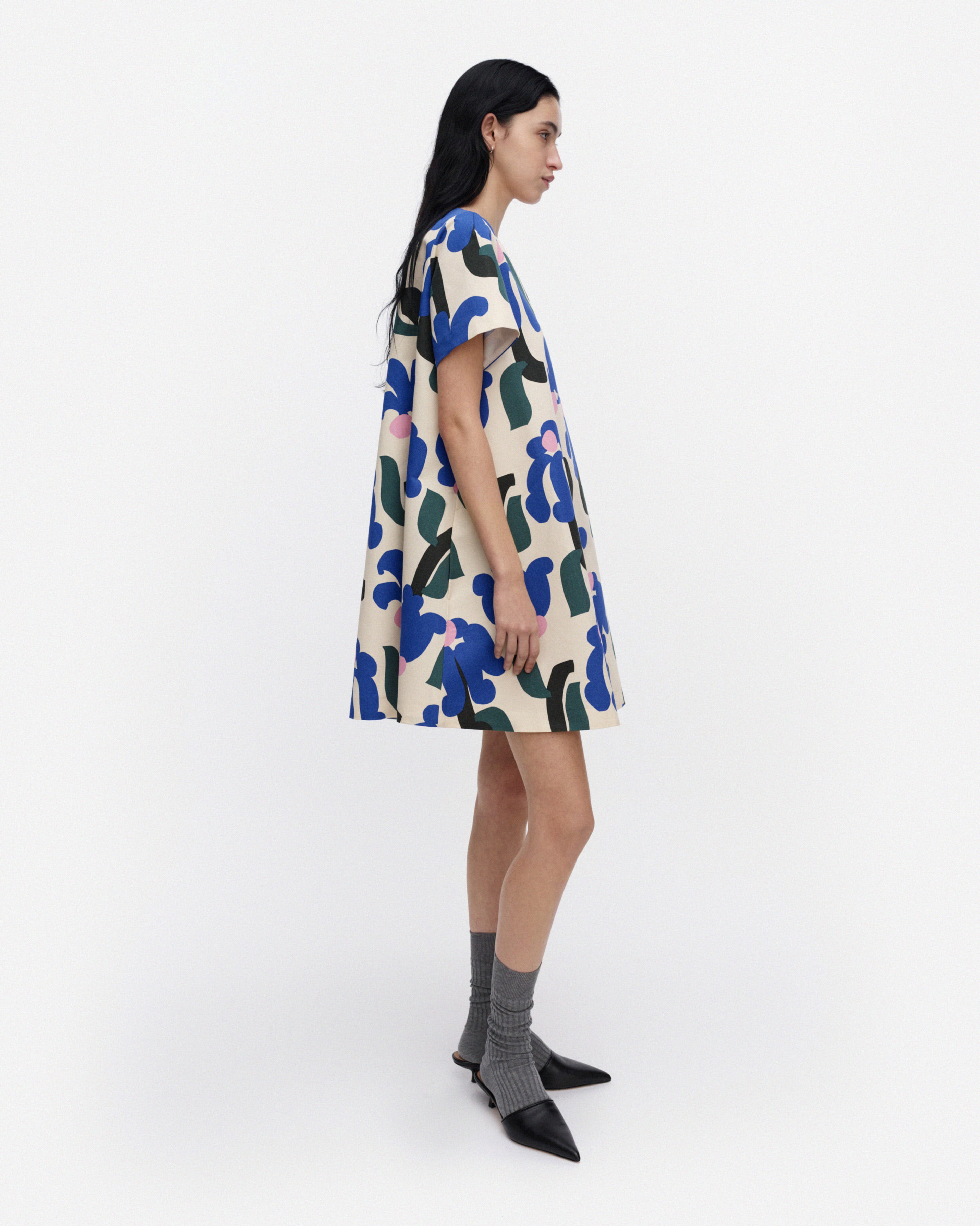 Hivuttaa Kukkahattu, Dress, 856-beige, blue, green,