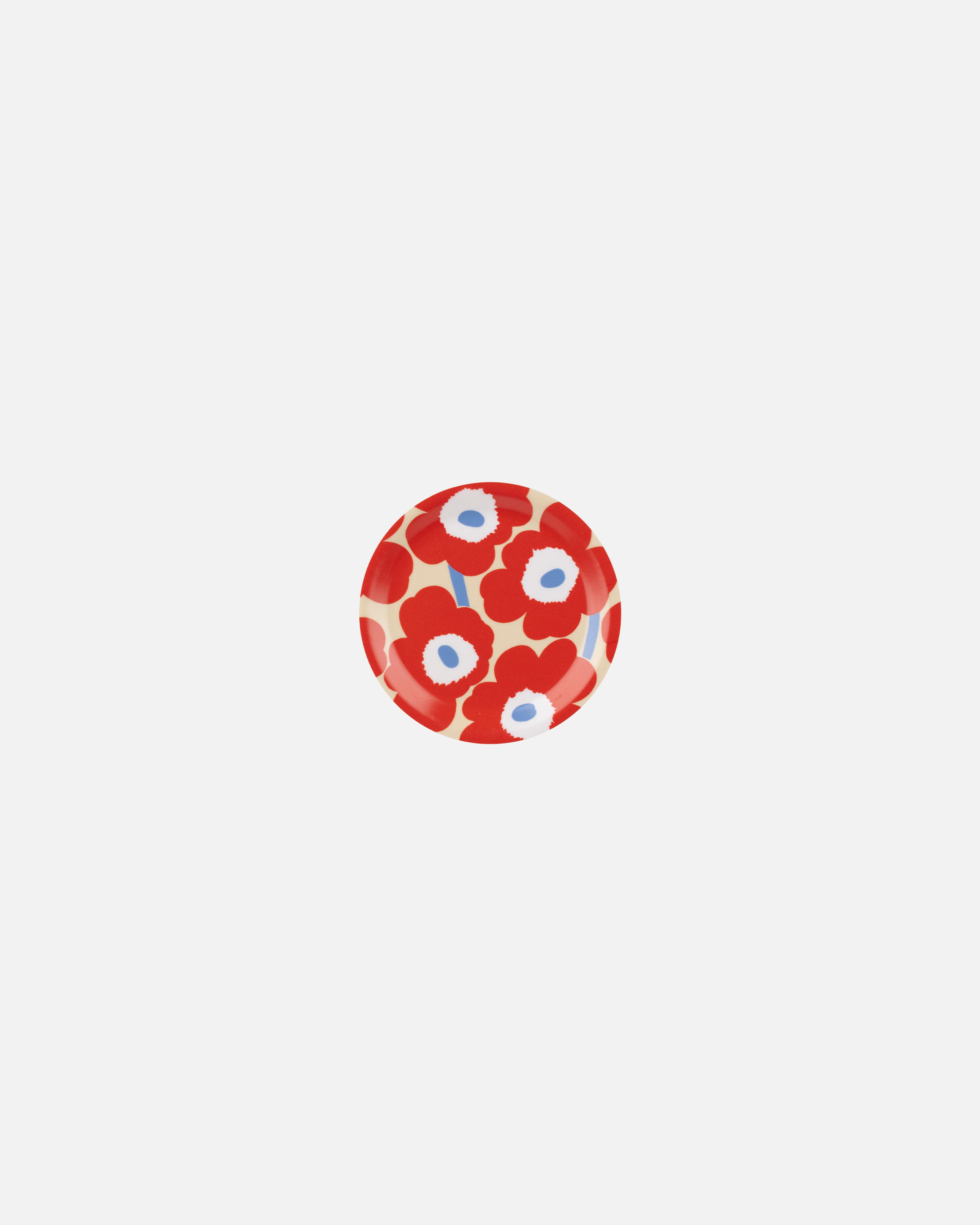 Unikko, Coaster, melon,or.red,lt.blue,off white,