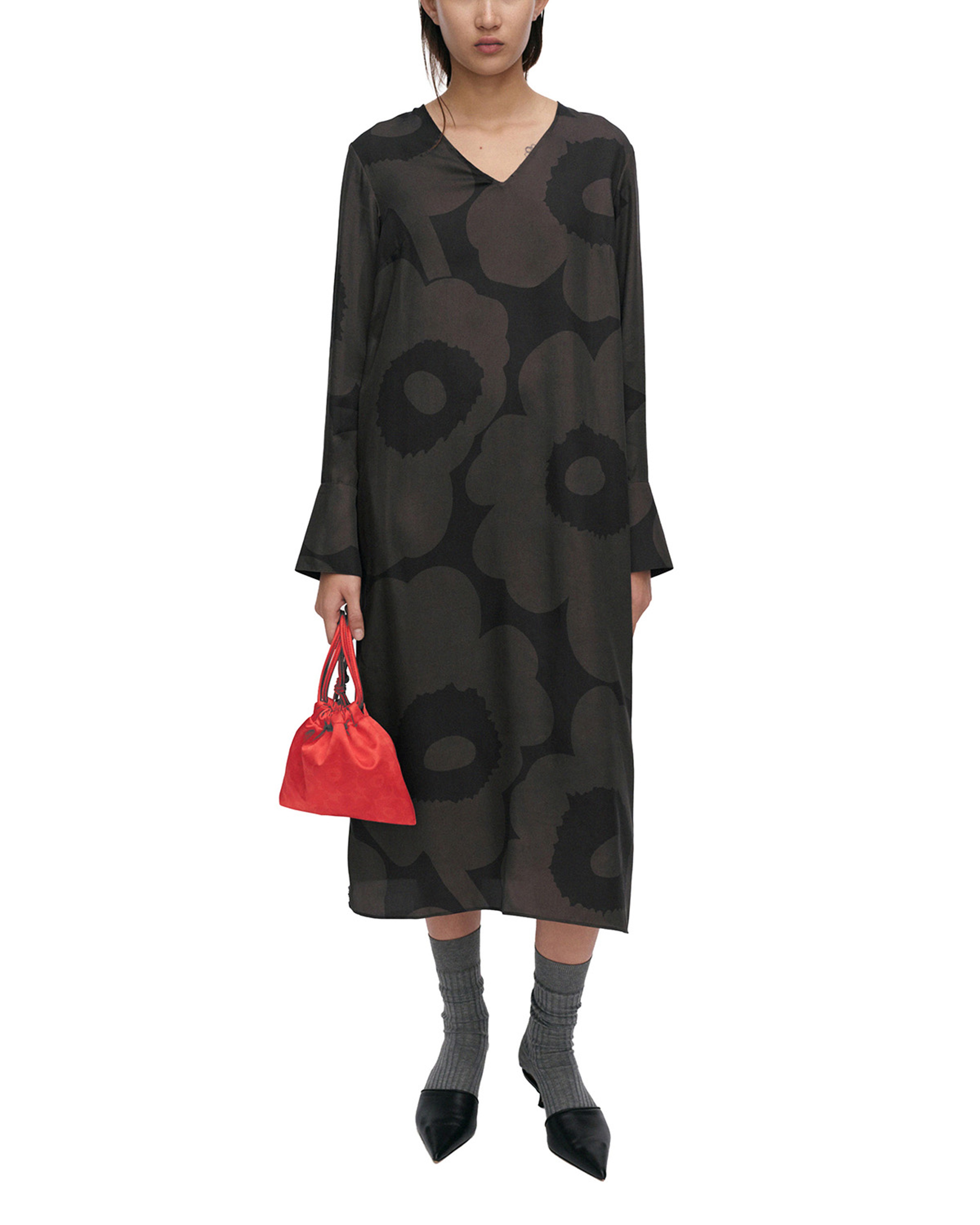 Nauru Unikko, Dress, dark grey, black,