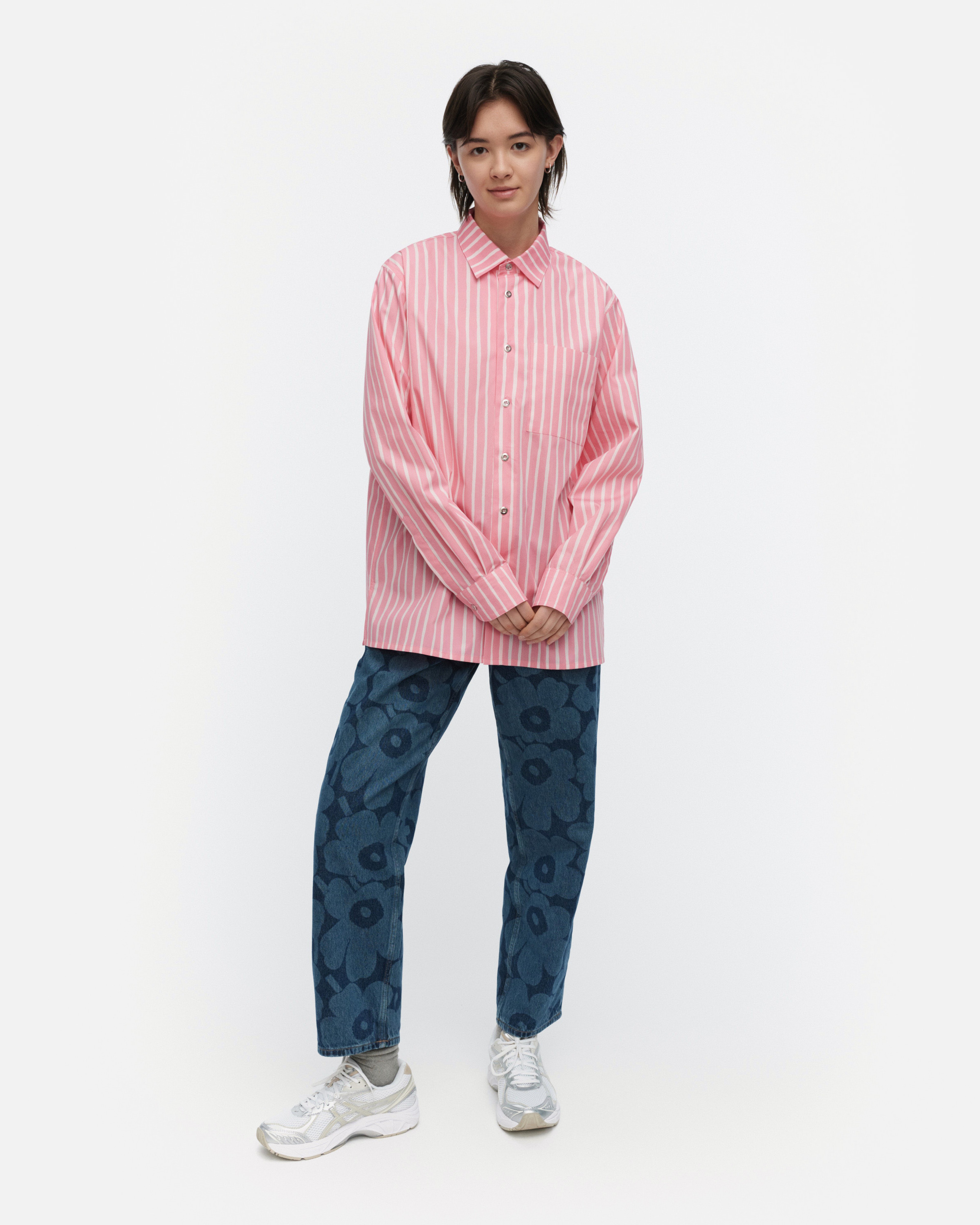 Jokapoika, Kioski cotton shirt, light pink, pink, white,