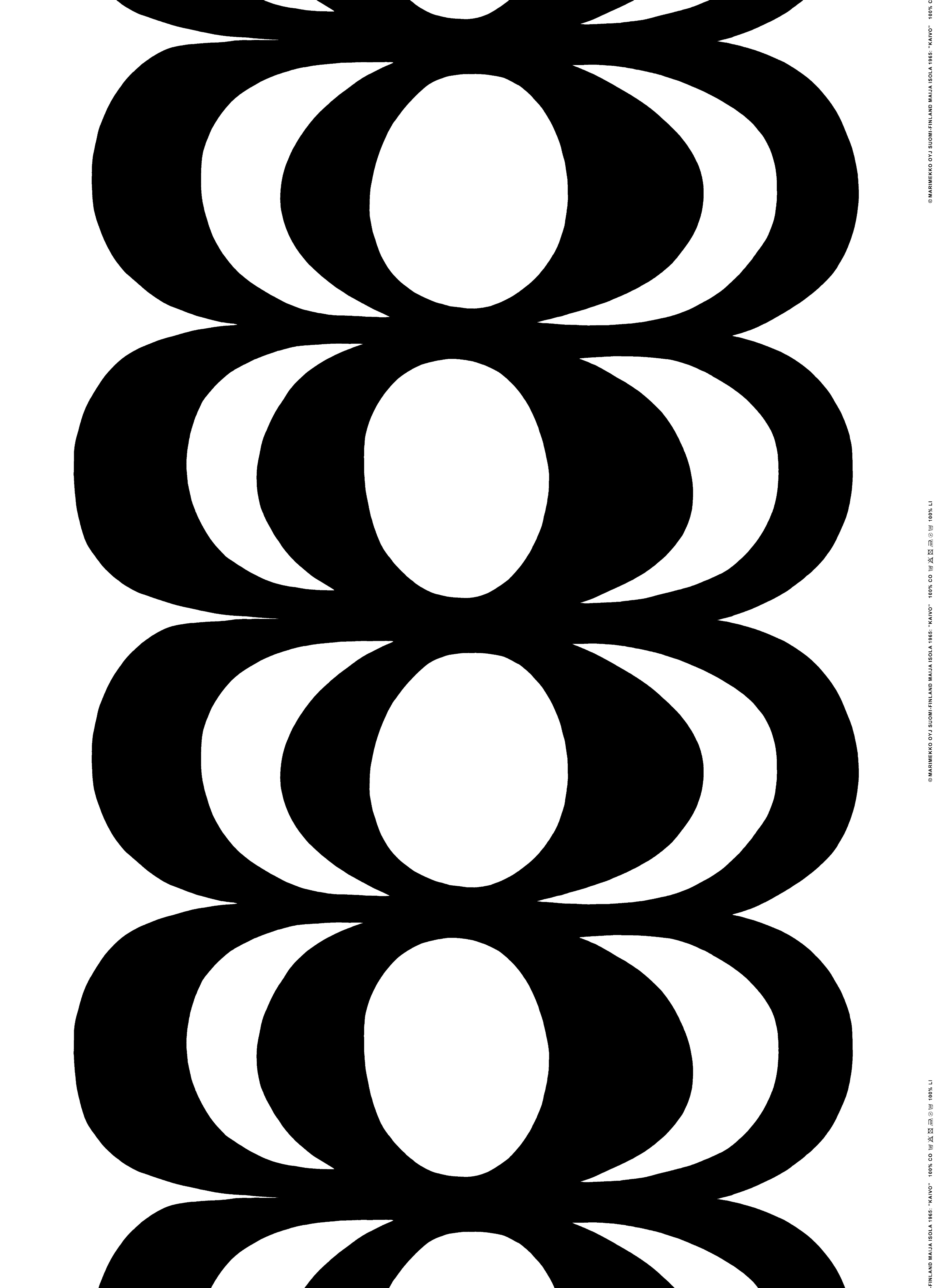 Kaivo, Puuvillakangas, valkoinen,musta,