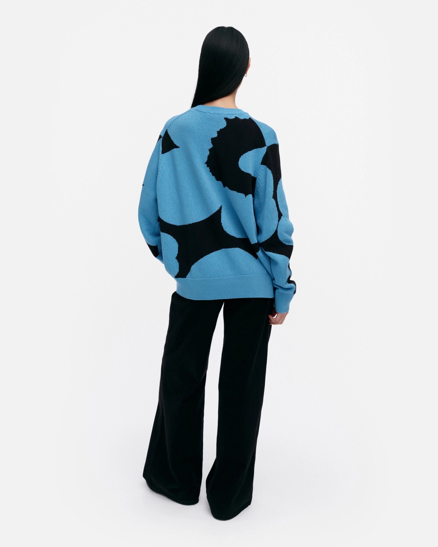 Sesonki Unikko, Pull-over en maille, bleu, noir,