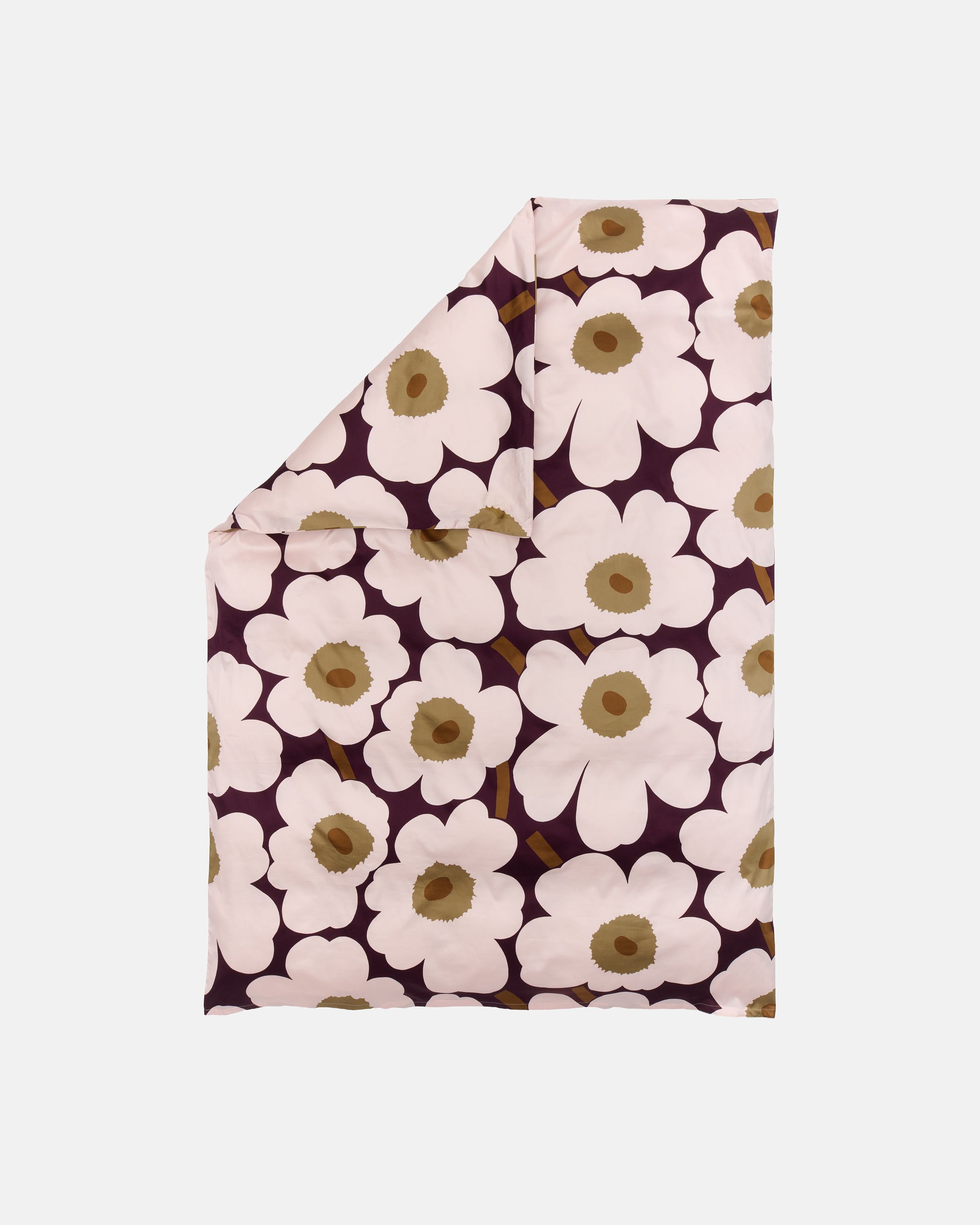 Tiiliskivi Cotton fabric green, natural white | Marimekko