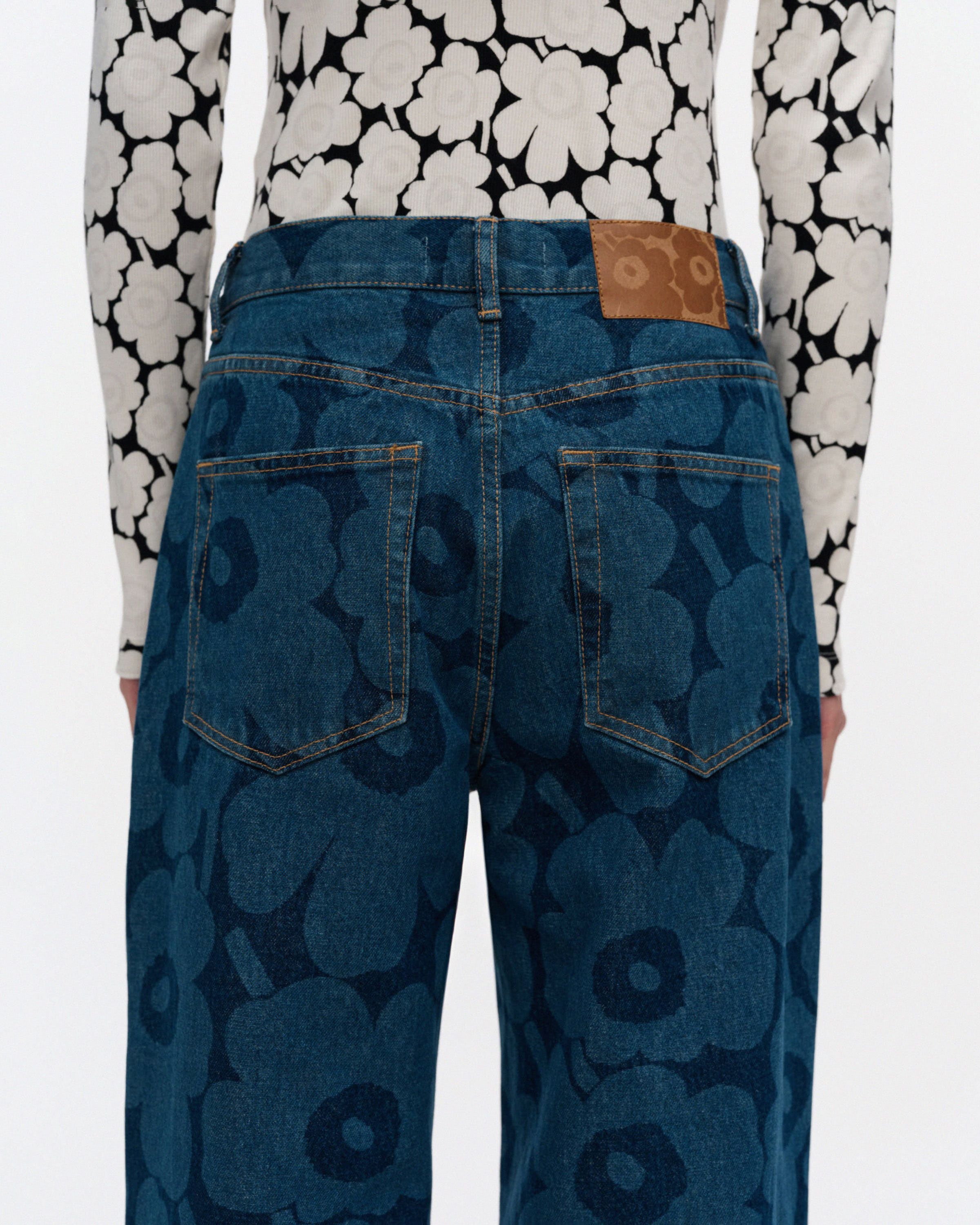 Maridenim Wide Unikko Jeans mid indigo | Marimekko