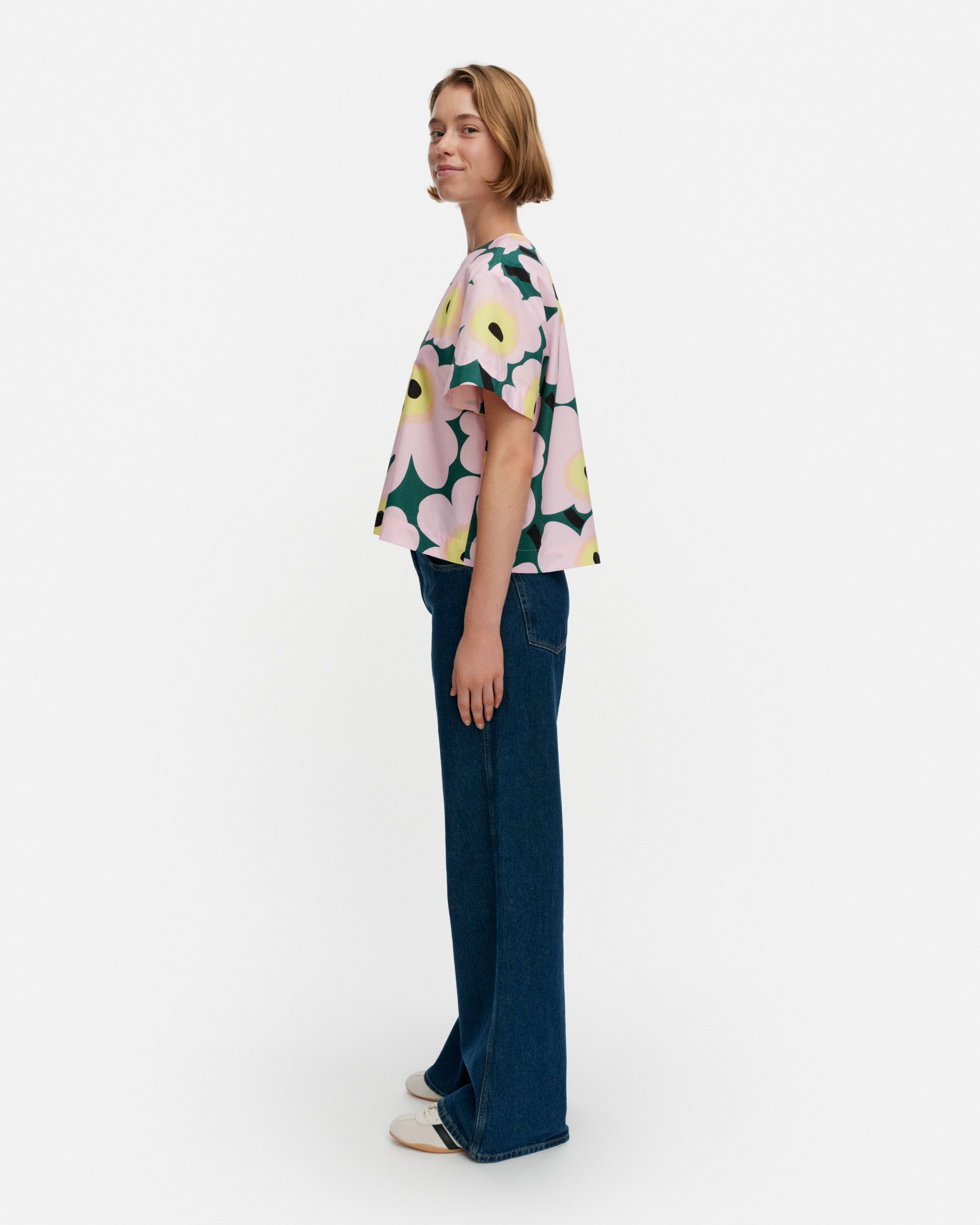 marimekko マリメッコ シャツ チュニック オデッサ 花柄 L2493 marimekko - marimekko マリメッコ シャツ チュニック オデッサ 花柄