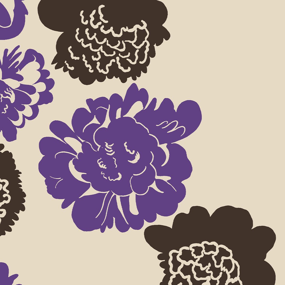 brown, violet, light beige