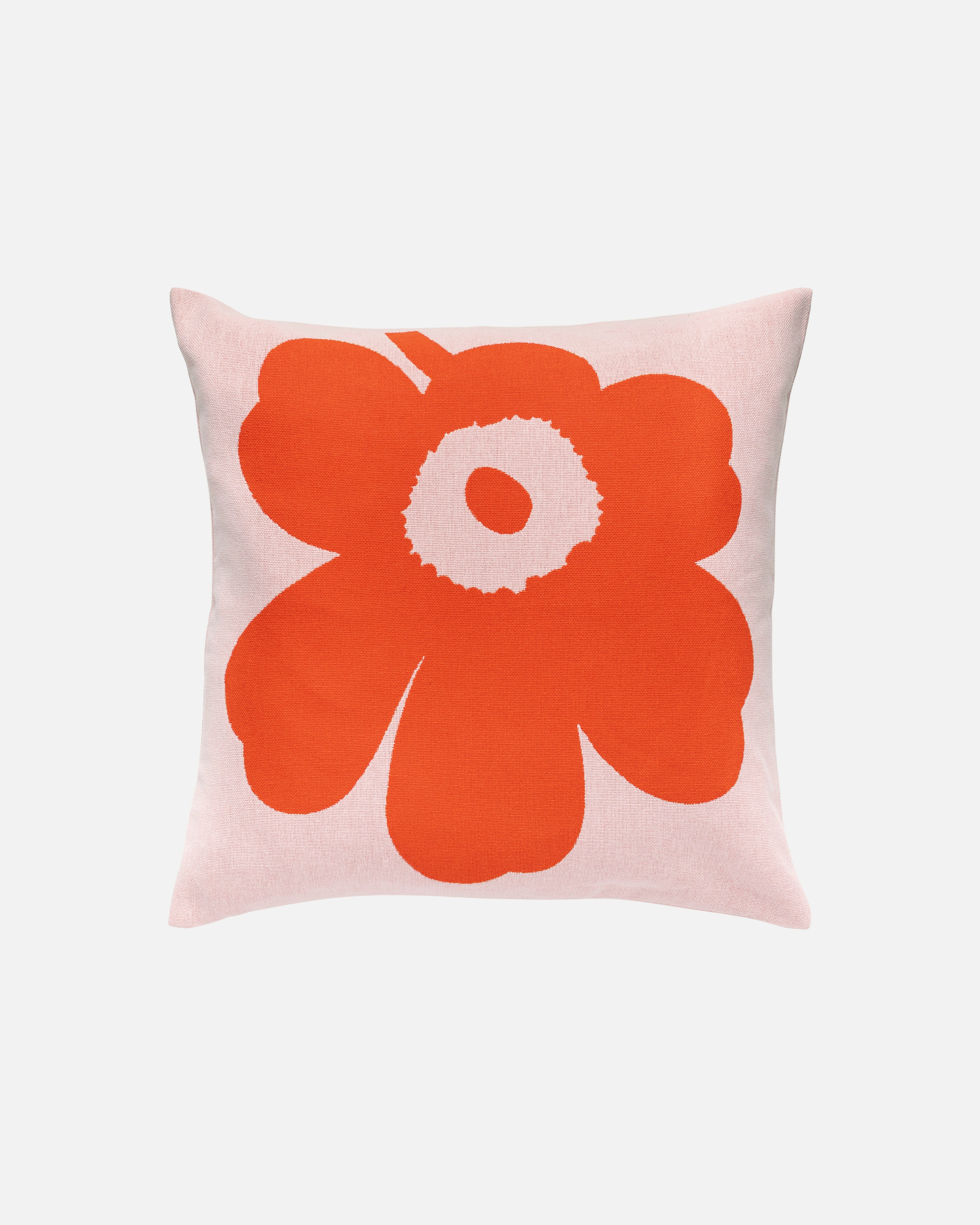 Unikko, Cushion cover 50x50 cm, pink, orange red,