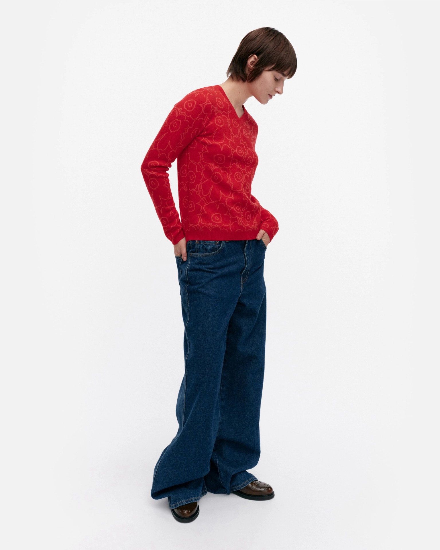 RWS Rullata Mini Piirto Unikko, Knitted pullover, red, red,