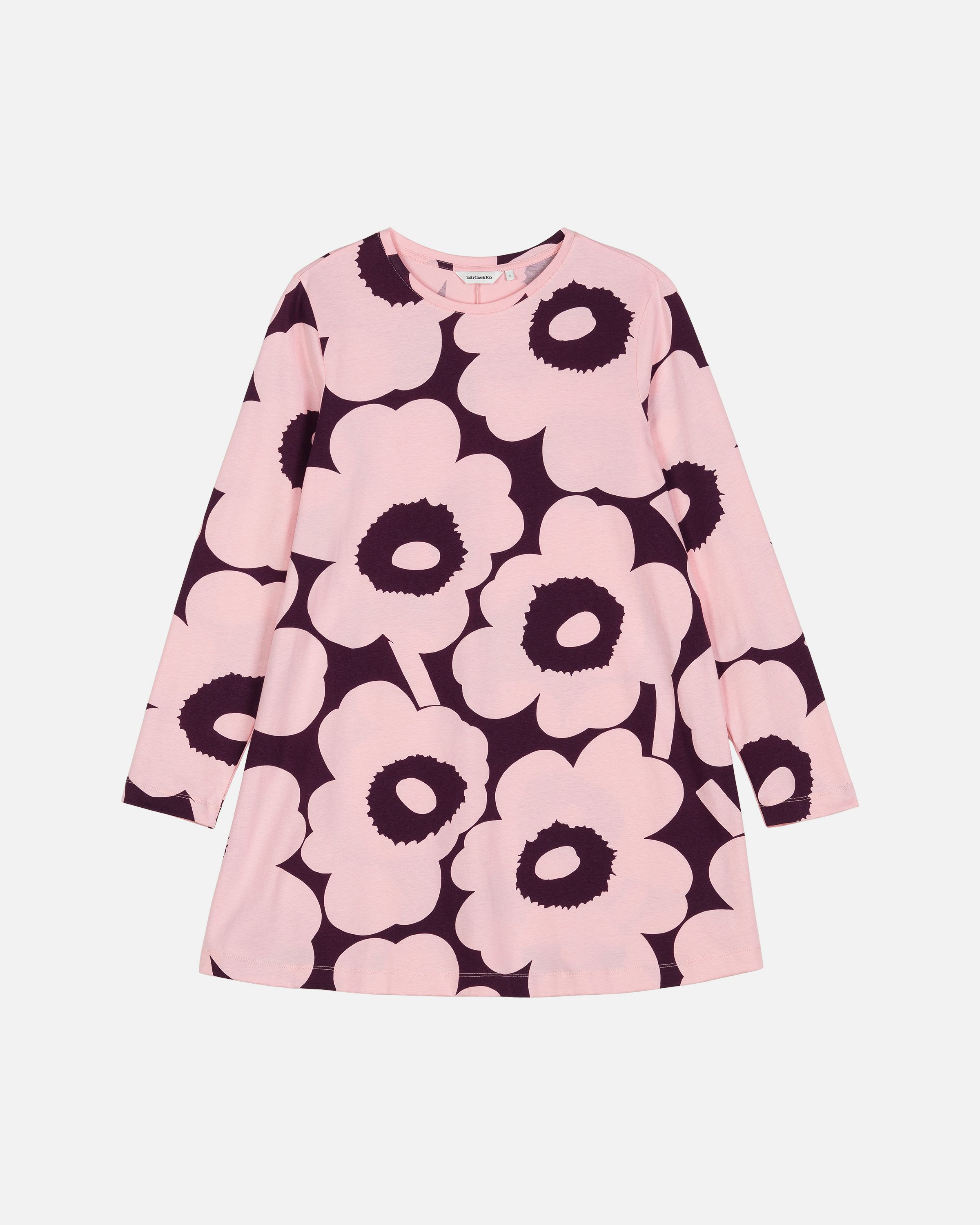 Kevät Unikko Tunic light pink, dark purple | Marimekko