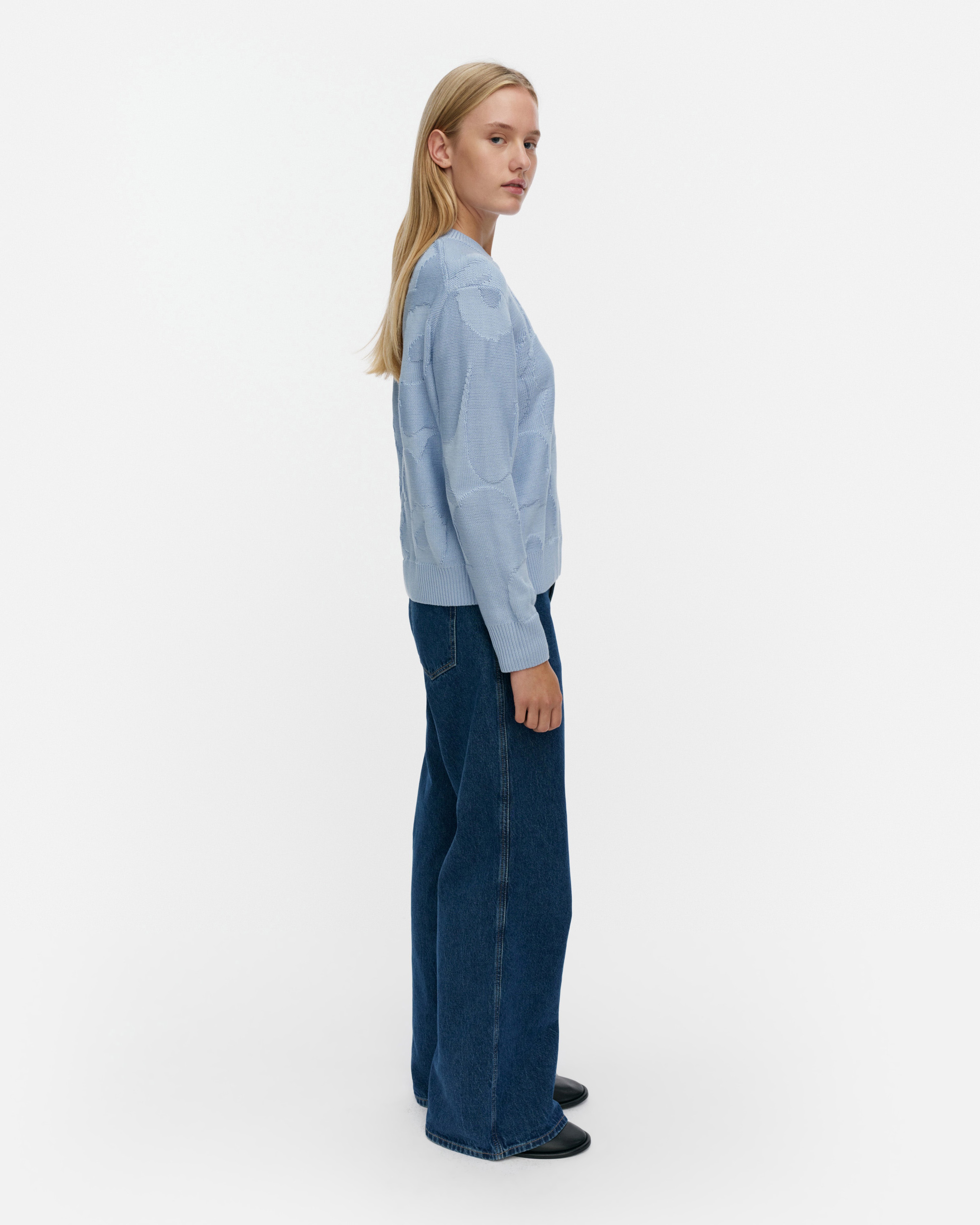 Pulputus Unikko, Knitted pullover, blue,