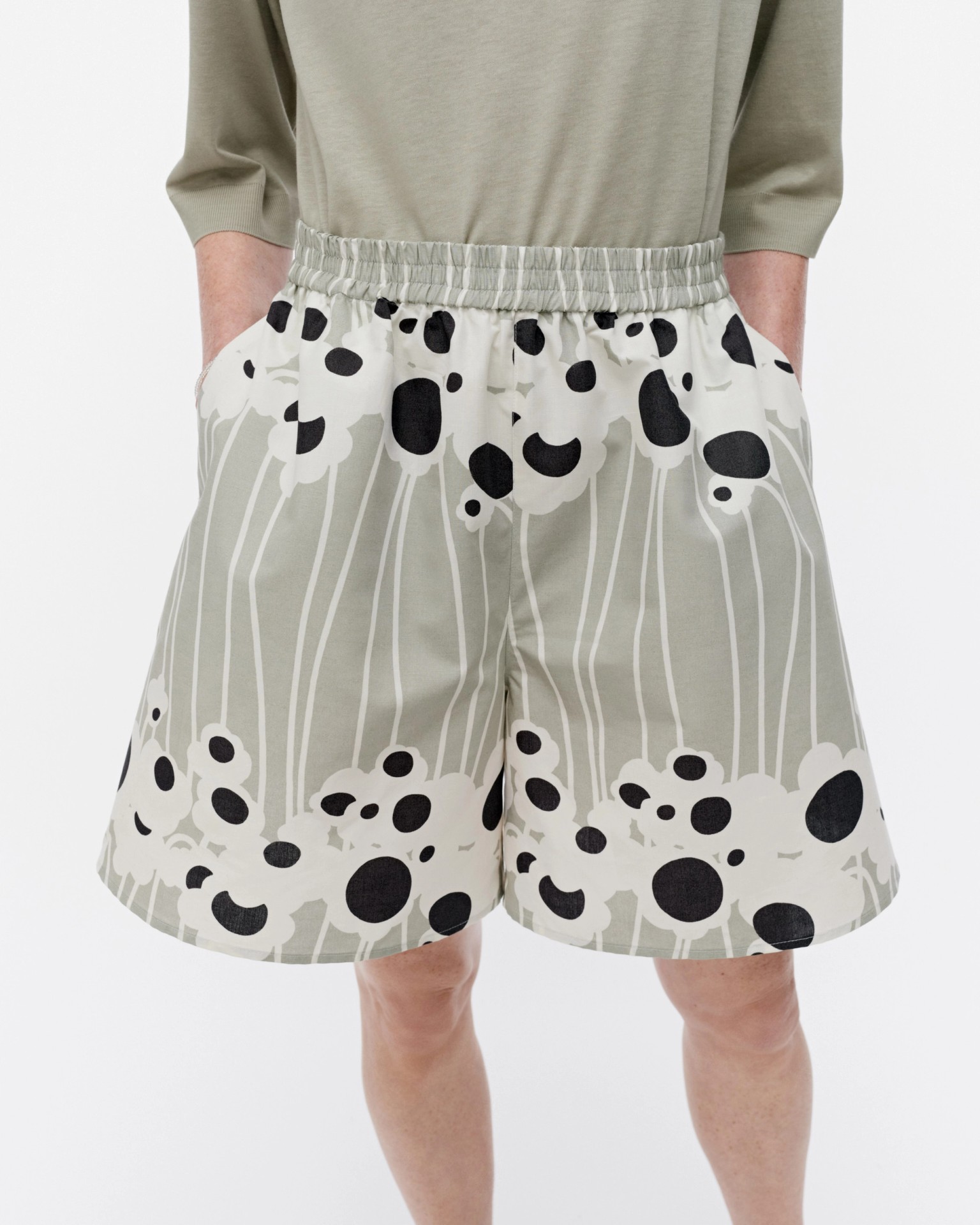 Summa Lammet Cotton linen shorts