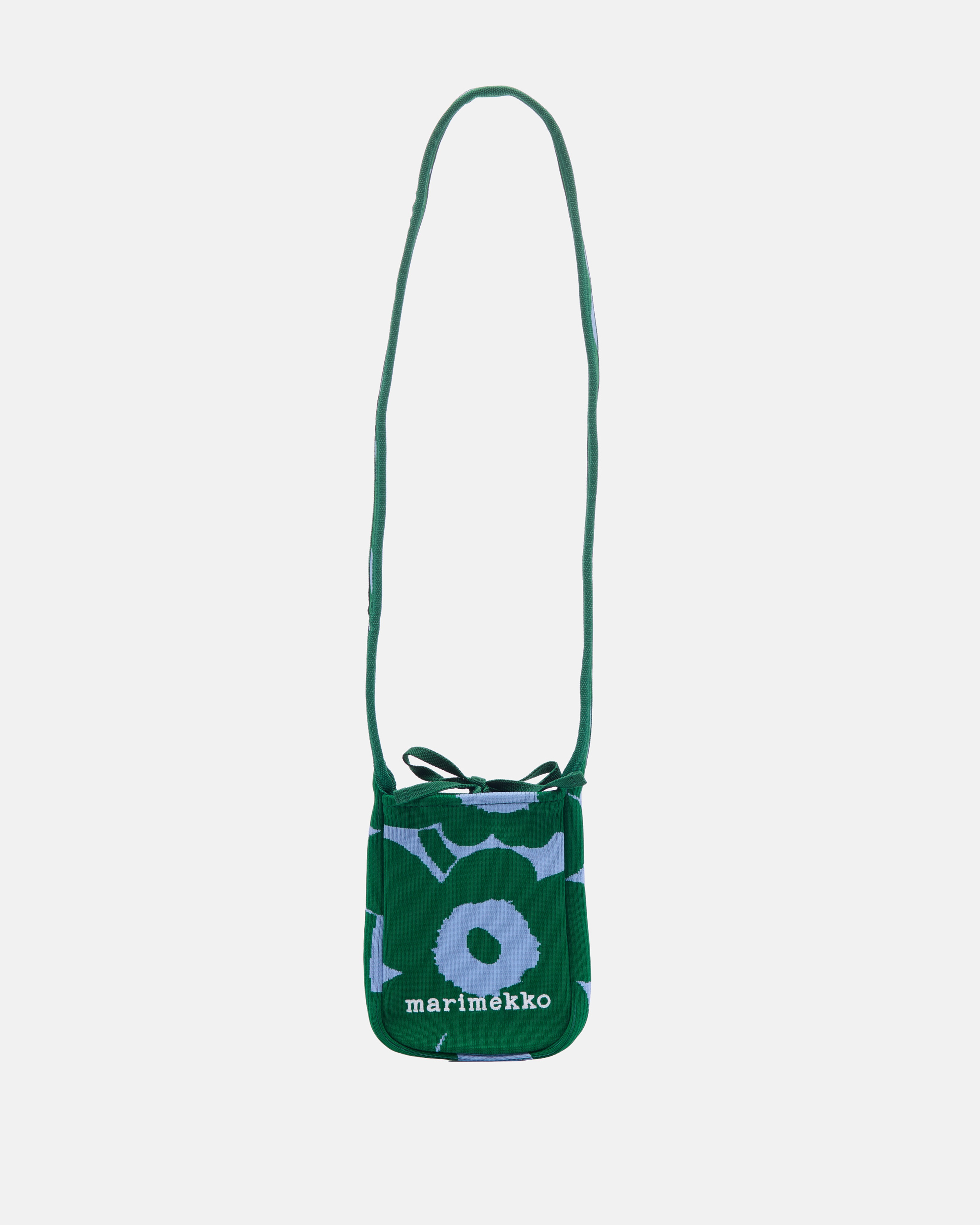 Knitted Phone Pocket Unikko, Shoulder bag, dark green, blue,