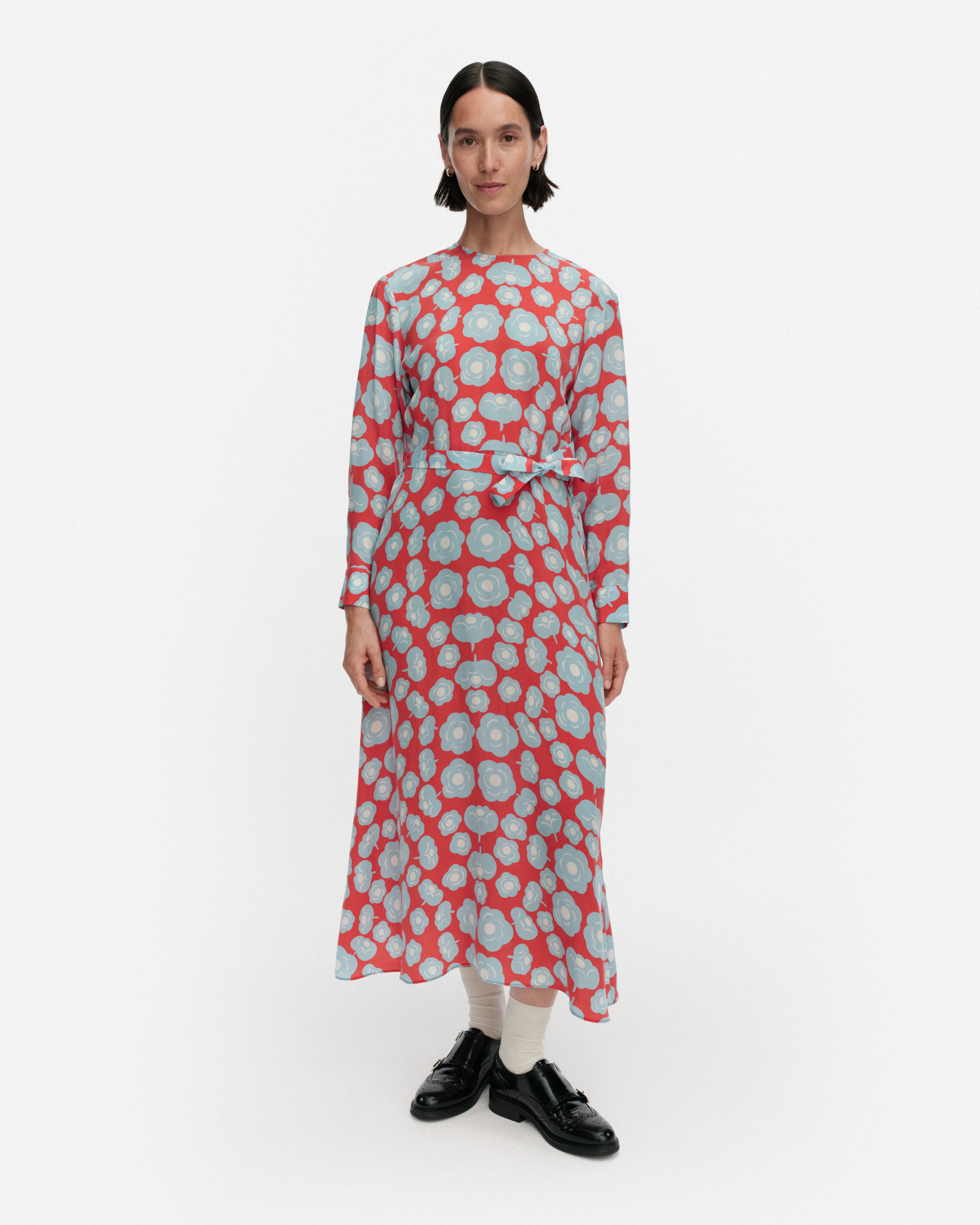 Combu Tumma, Dress, light blue, red, off-white,