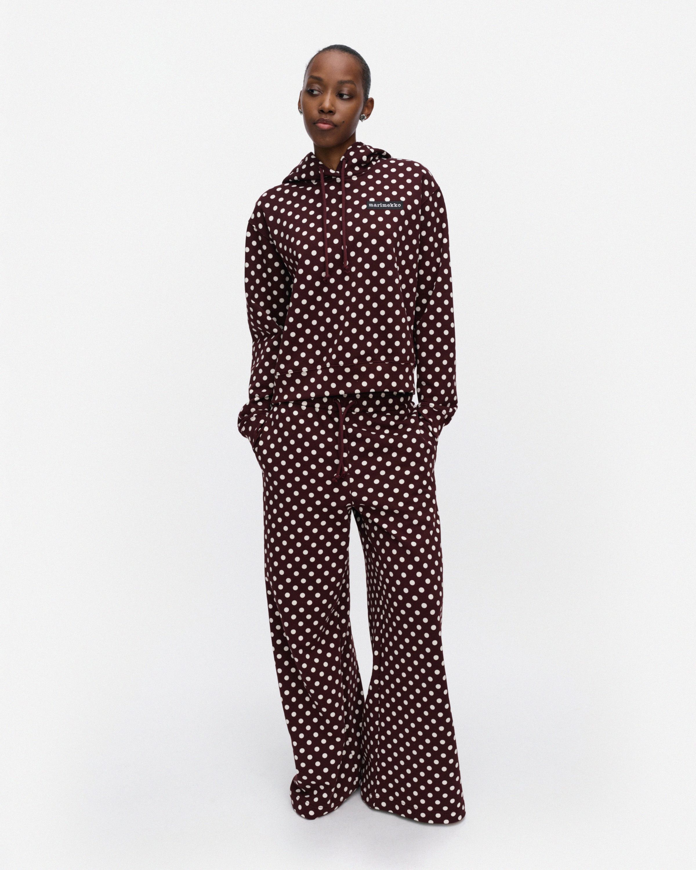Mieta Pallo Kioski sweatshirt wine red, off white | Marimekko