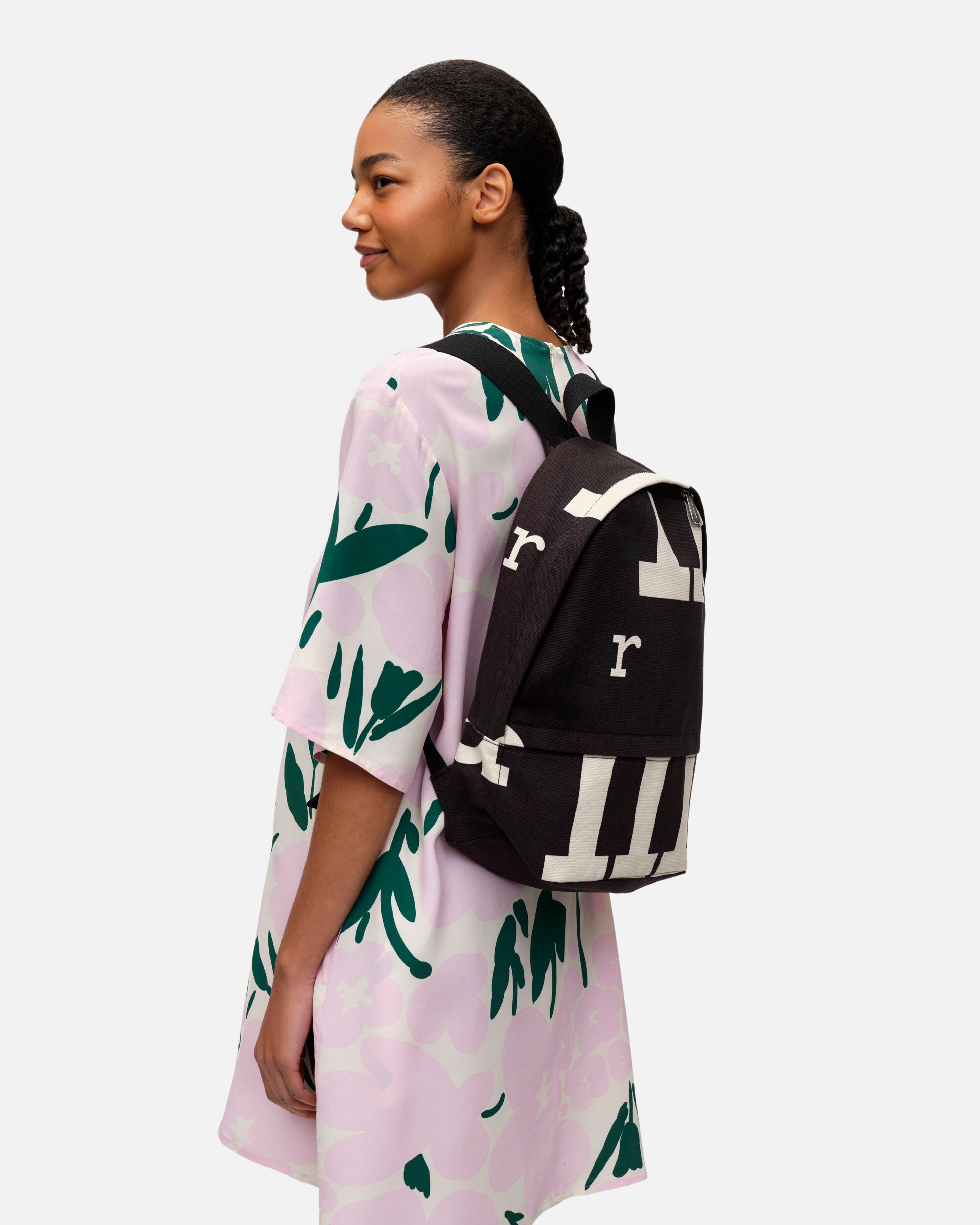 Enni Marimerkki, Backpack, black, off white,