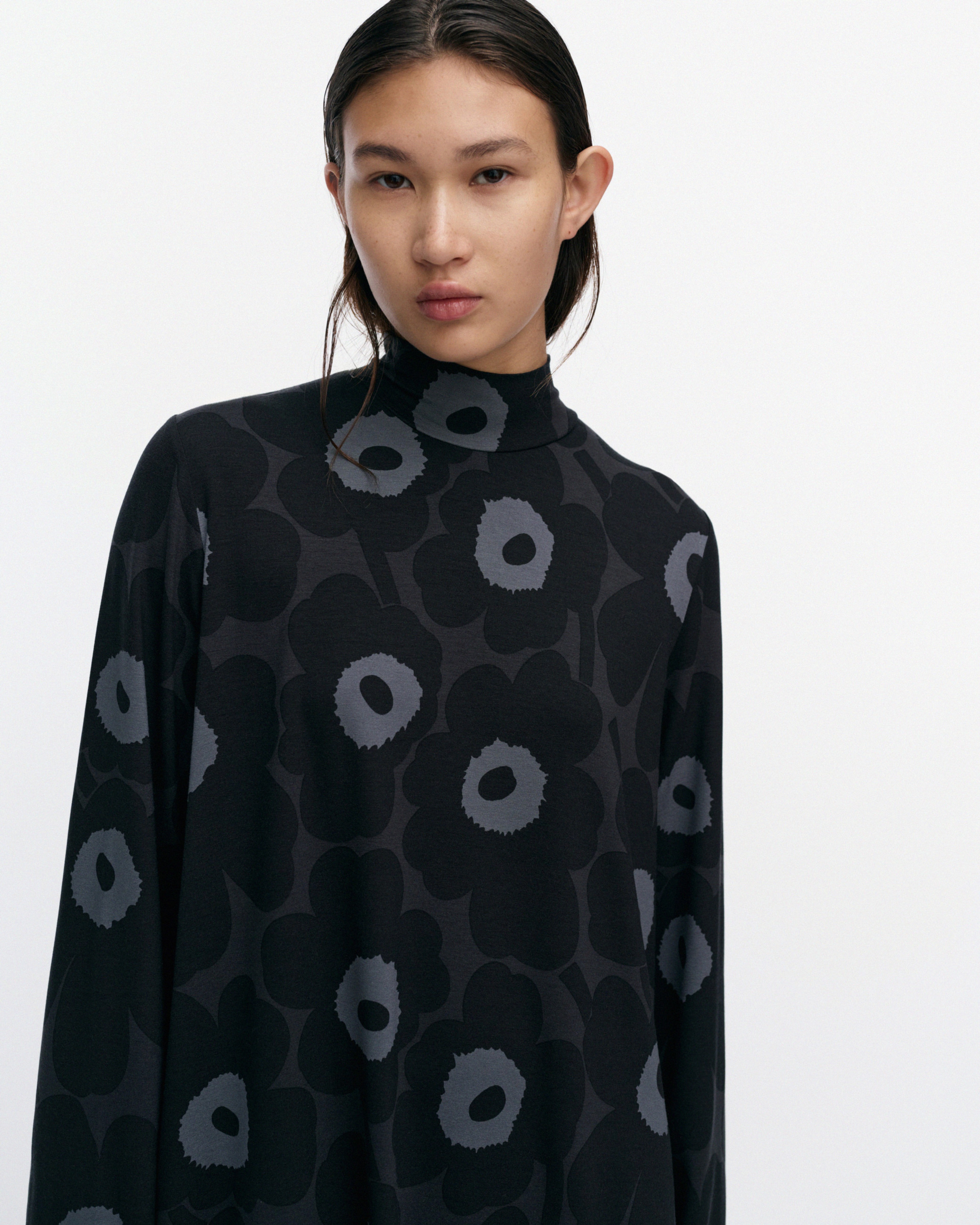 Tuskin Unikko, Jersey dress, black, dark grey, grey,