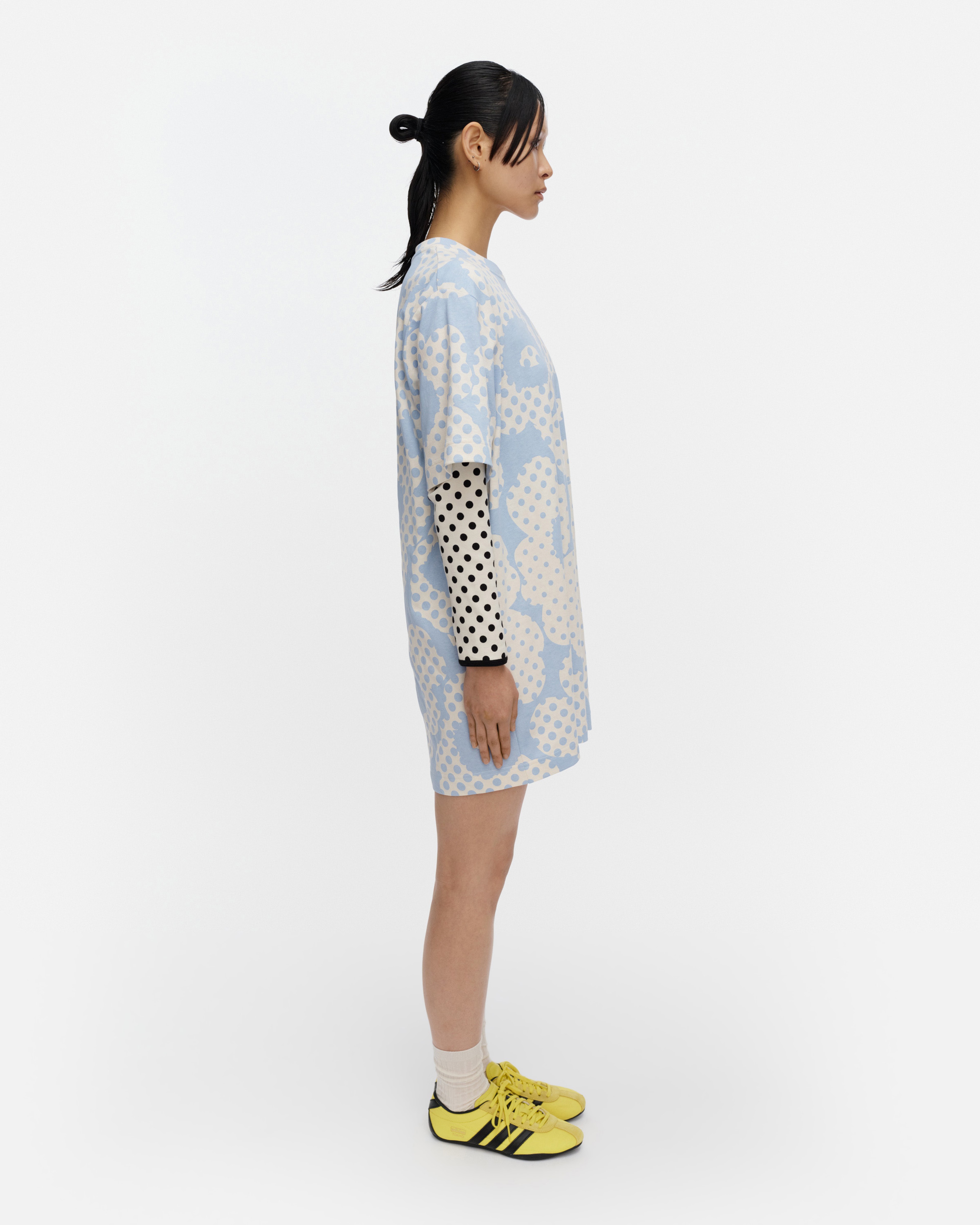 Rastit Unikko, Dress, light blue, off white,