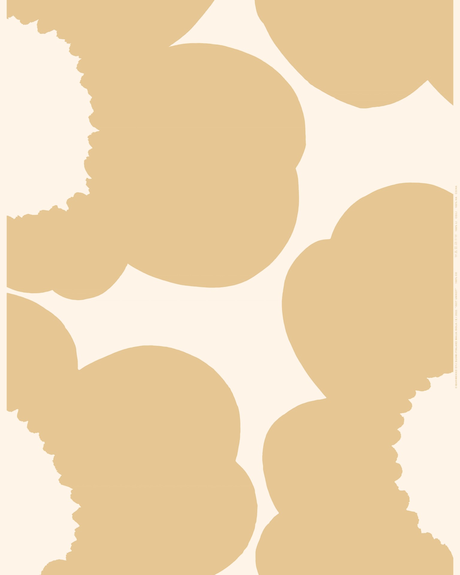 Iso Unikko, Cotton sateen, cotton, straw,