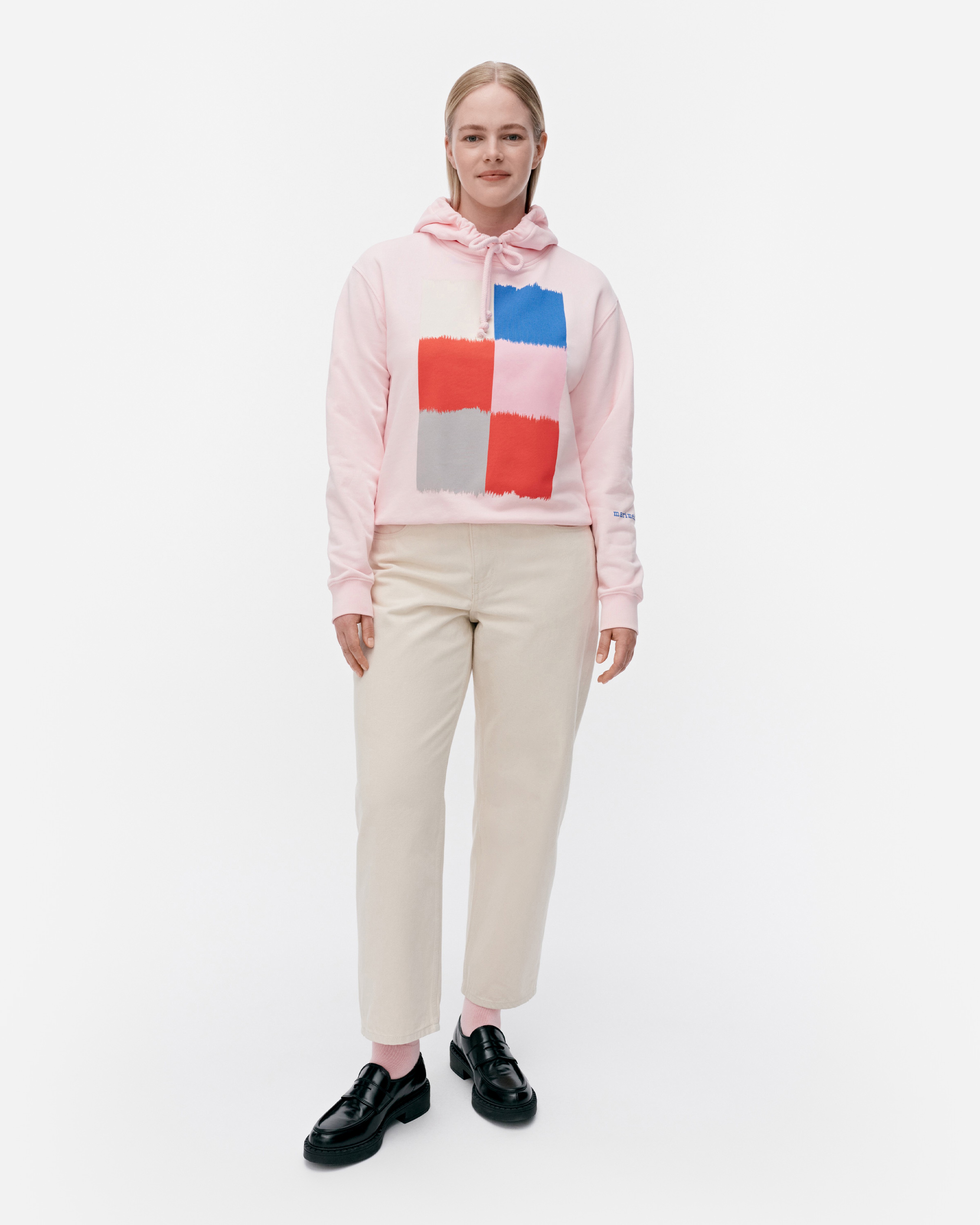 Rondi Ostjakki Placement, Kapuzenpullover „Kioski“, Hellrosa, Rot, Blau,