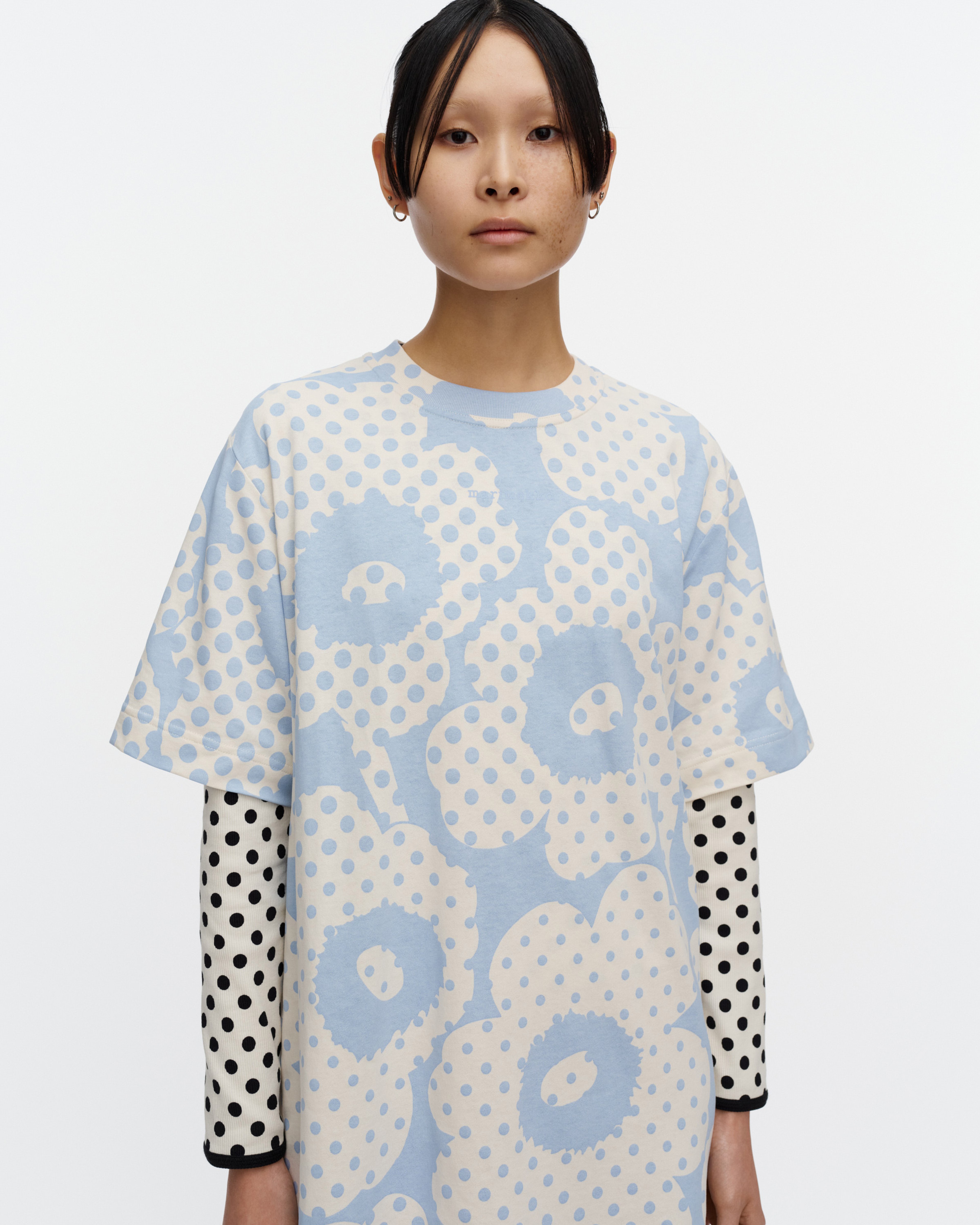 Rastit Unikko, Dress, light blue, off white,