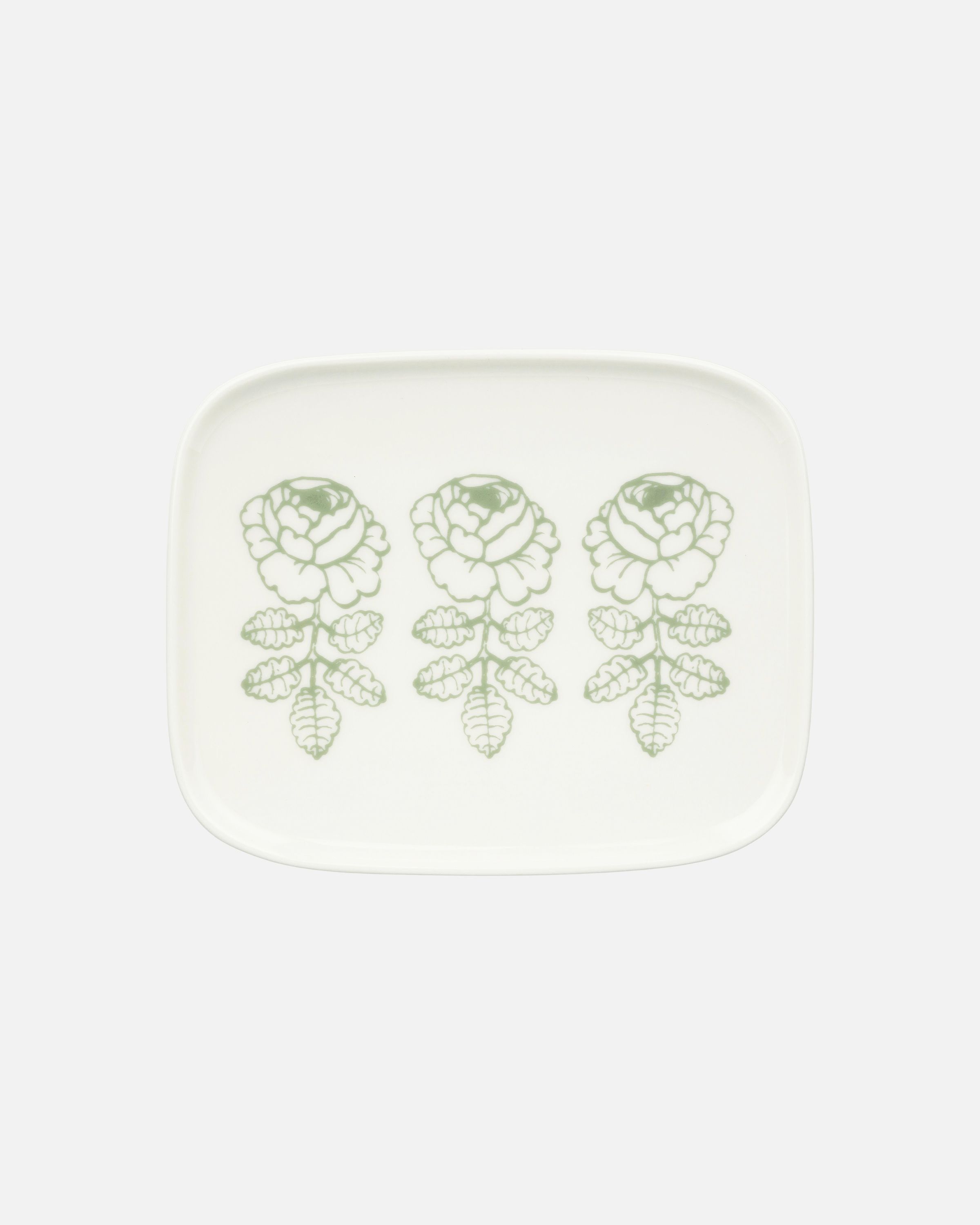 Oiva / Vihkiruusu Plate 15x12 cm | Marimekko