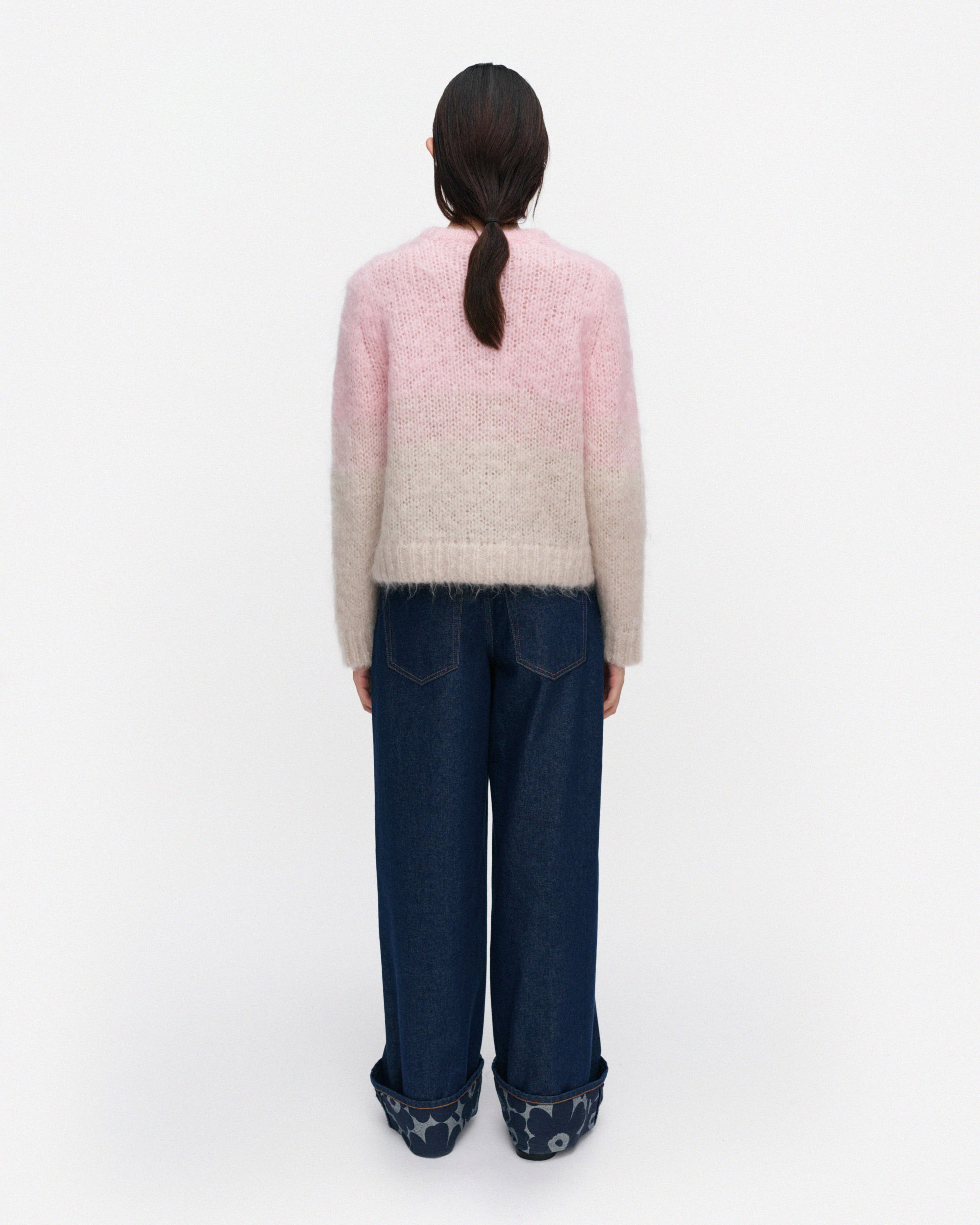 Viipottaa Hennika, Knitted pullover, off white, light pink,