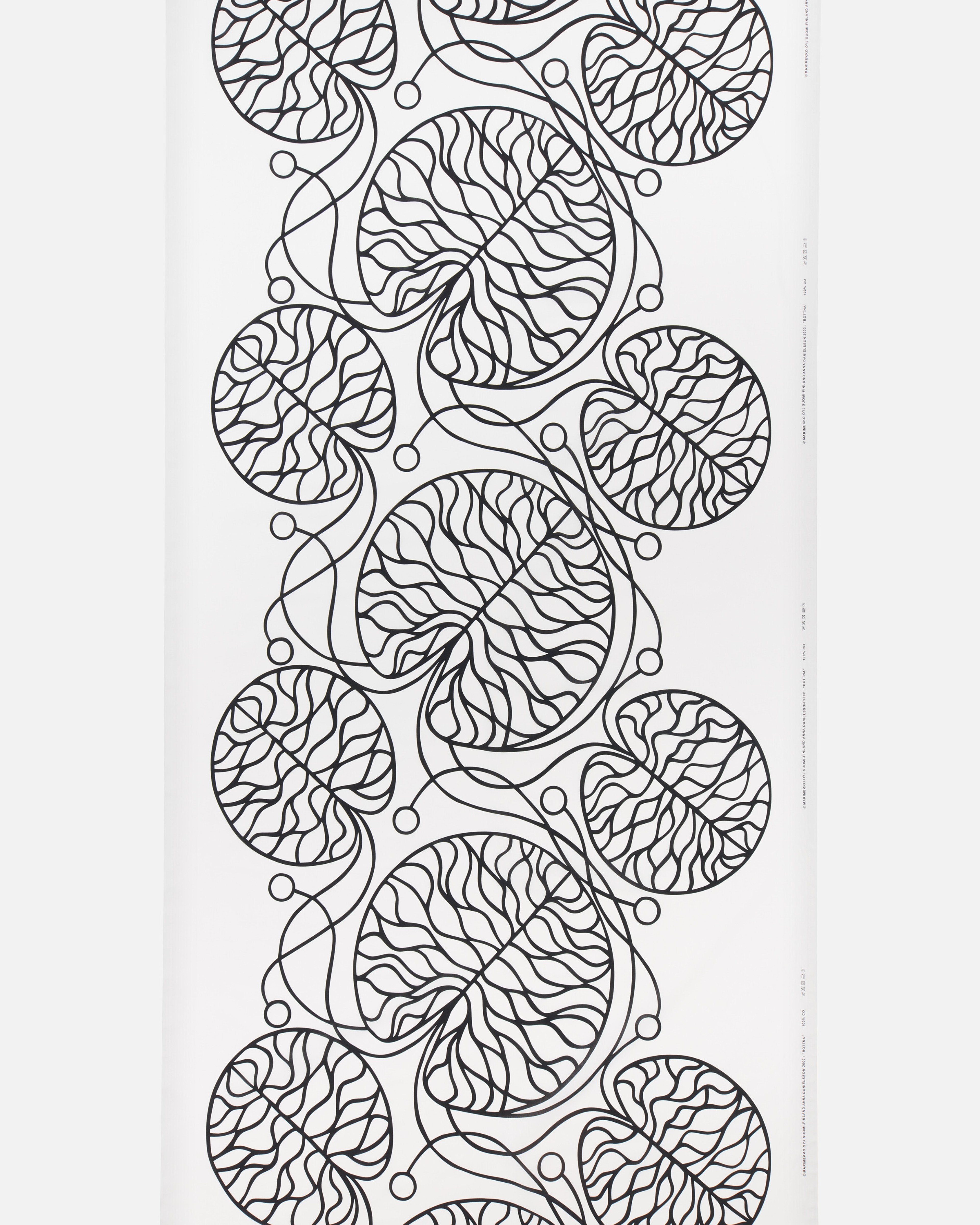 Bottna, Cotton fabric, white,black,