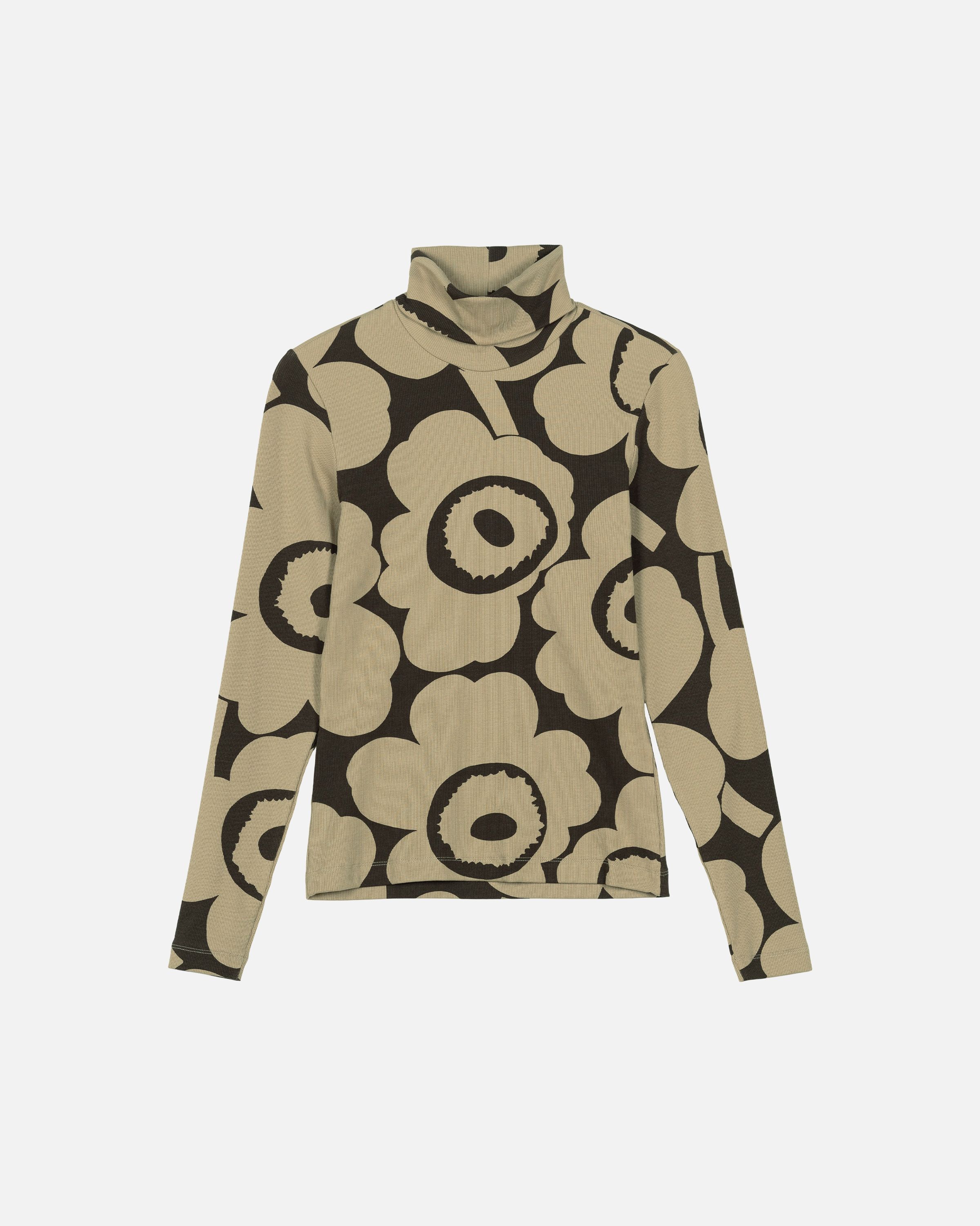 【新品Marimekko】Unikko柄　イタリア製 Emali Unikko Turtleneck shirt | Marimekko