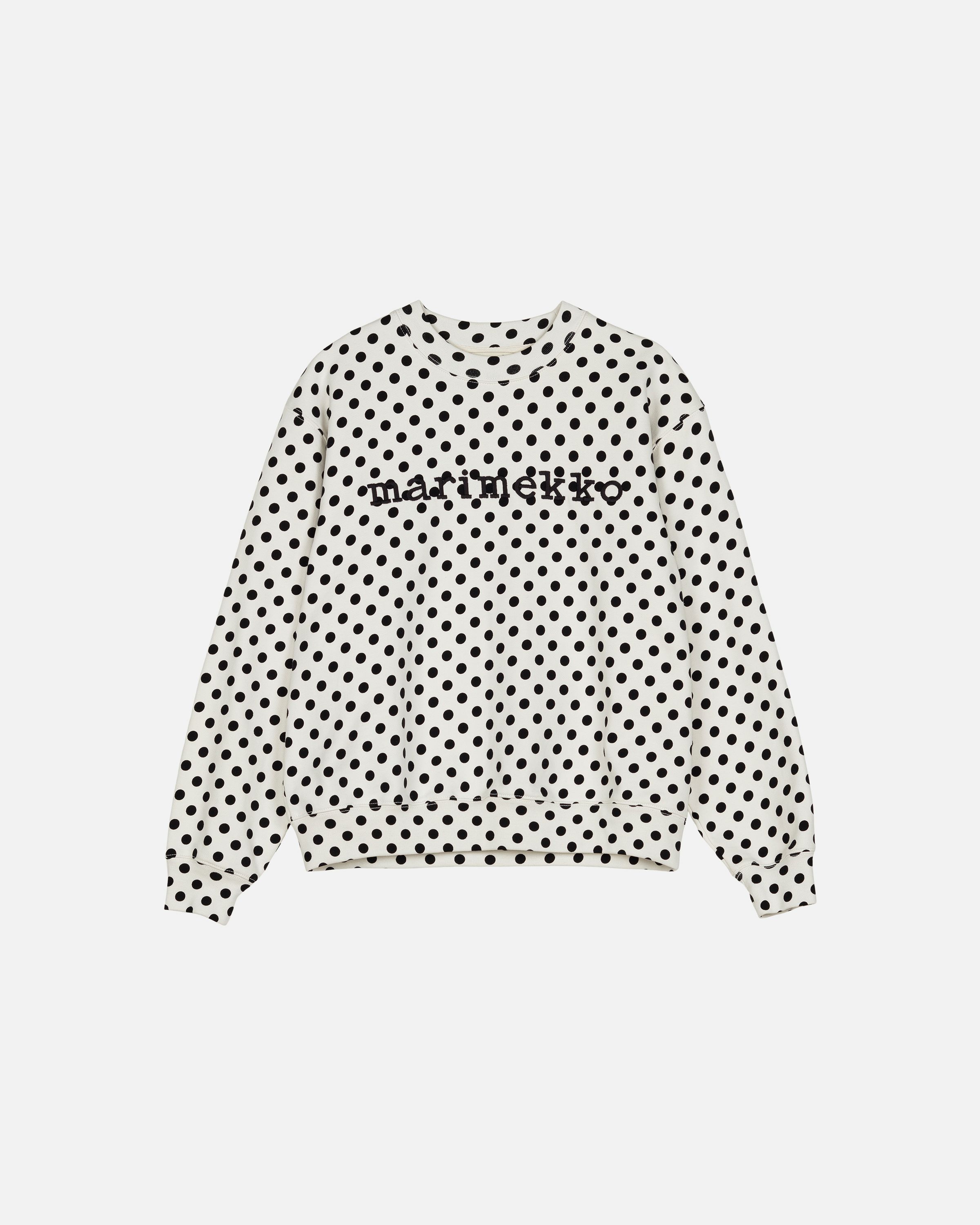 Runoja Unikko Placement Kioski hoodie black,off white | Marimekko