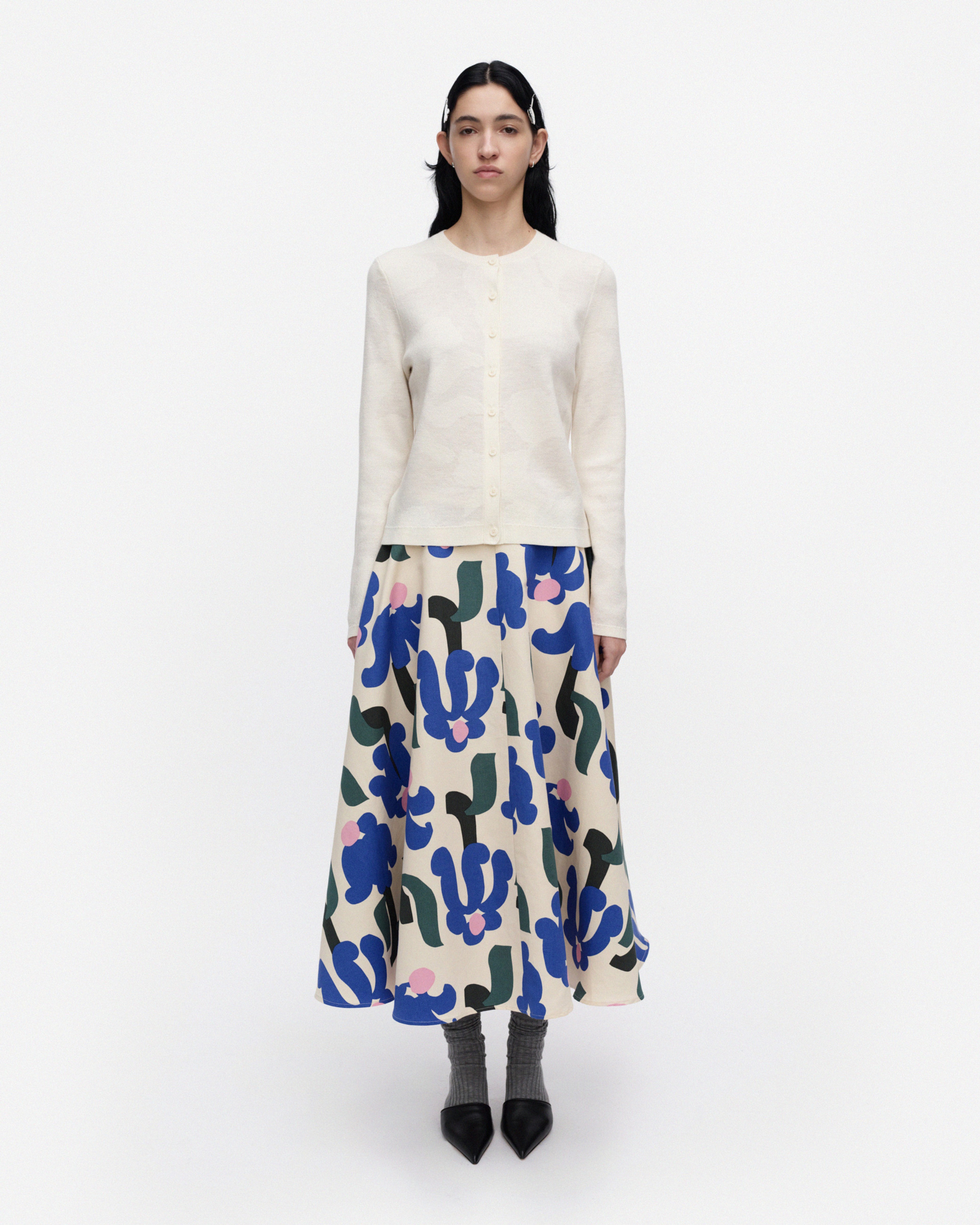 Virittää Kukkahattu, Skirt, beige, green, blue,