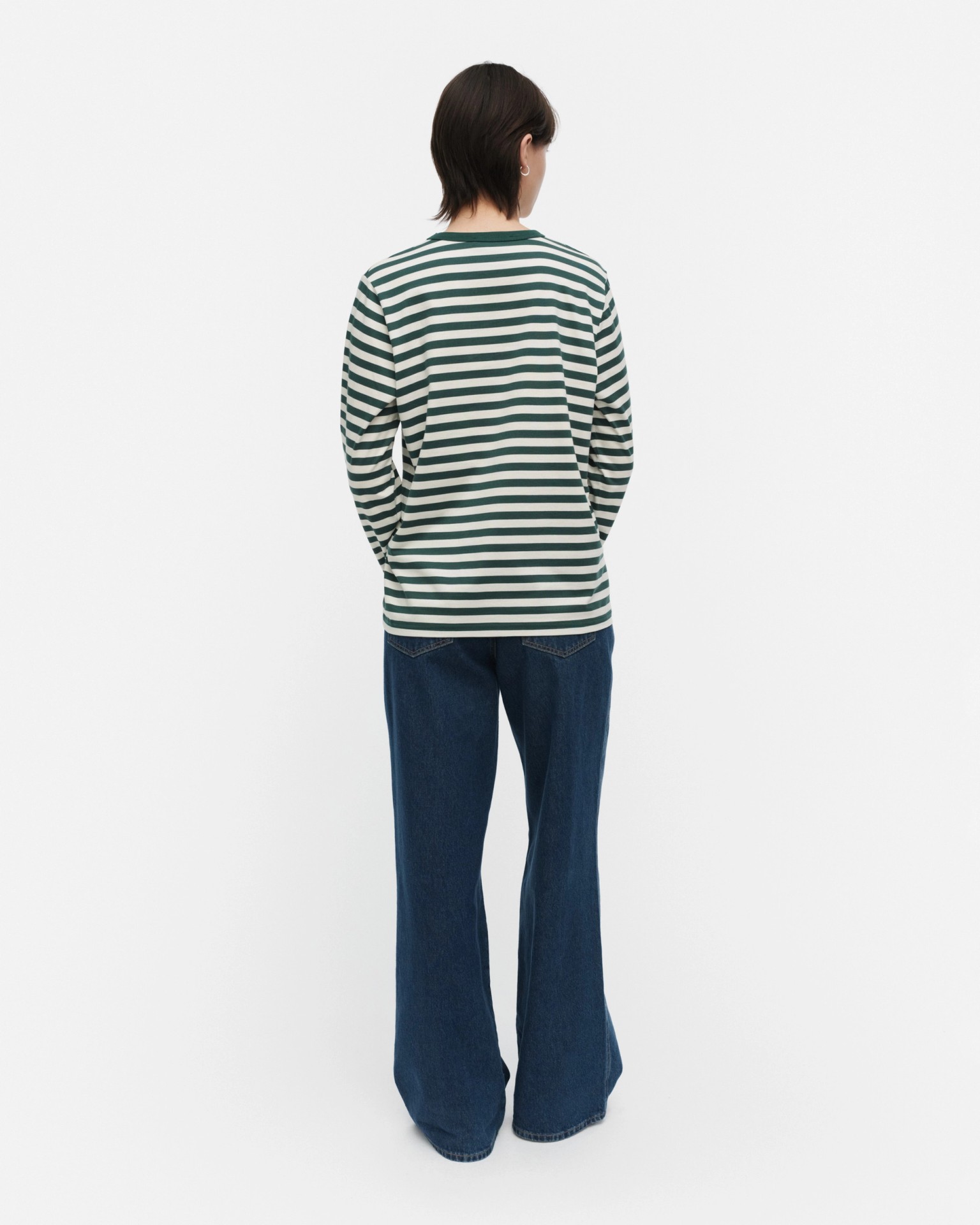 Tasaraita Unikko, Kioski jersey shirt, dark green, off white,