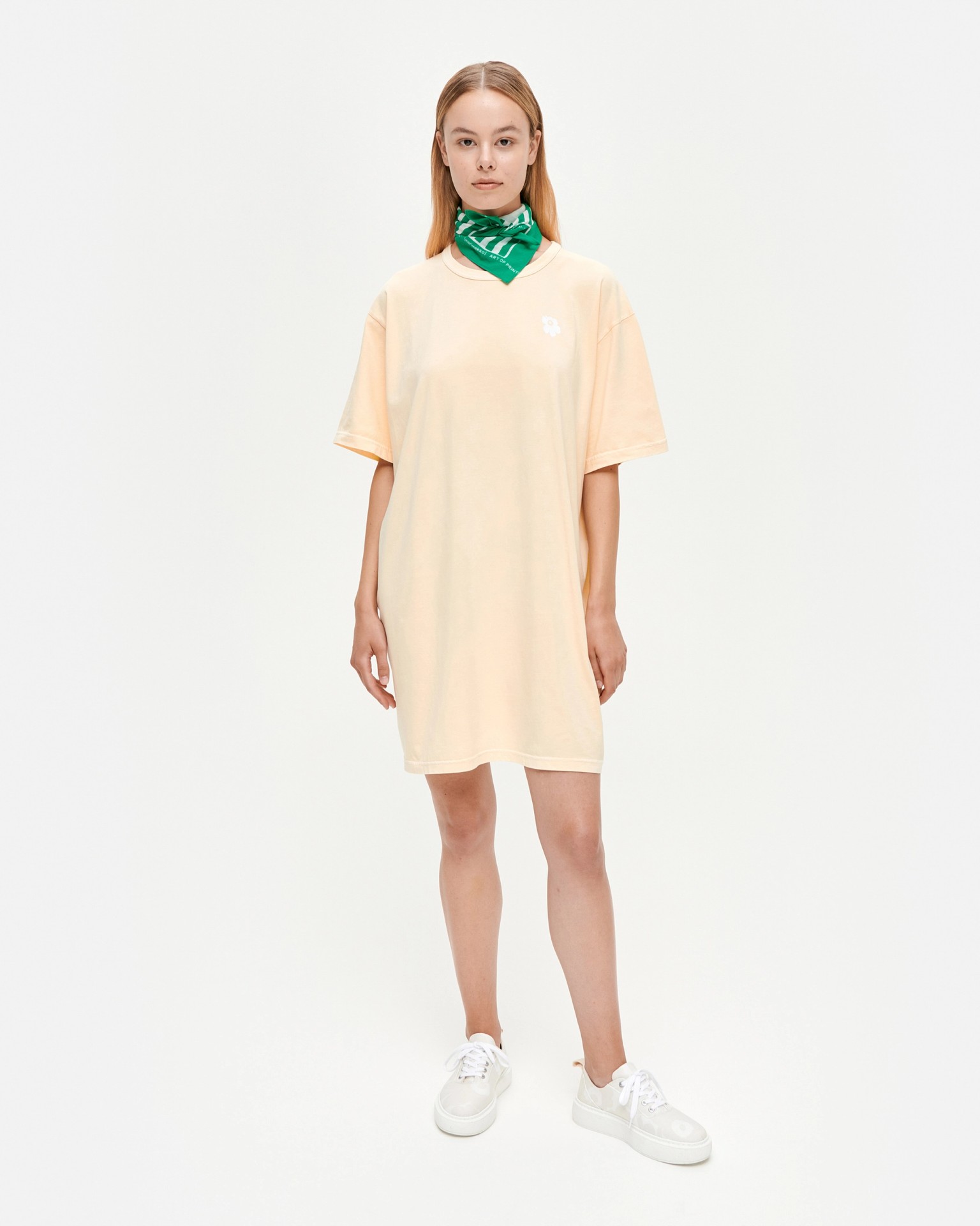 Estrid Unikko Placement, Jersey dress, light yellow, off white,