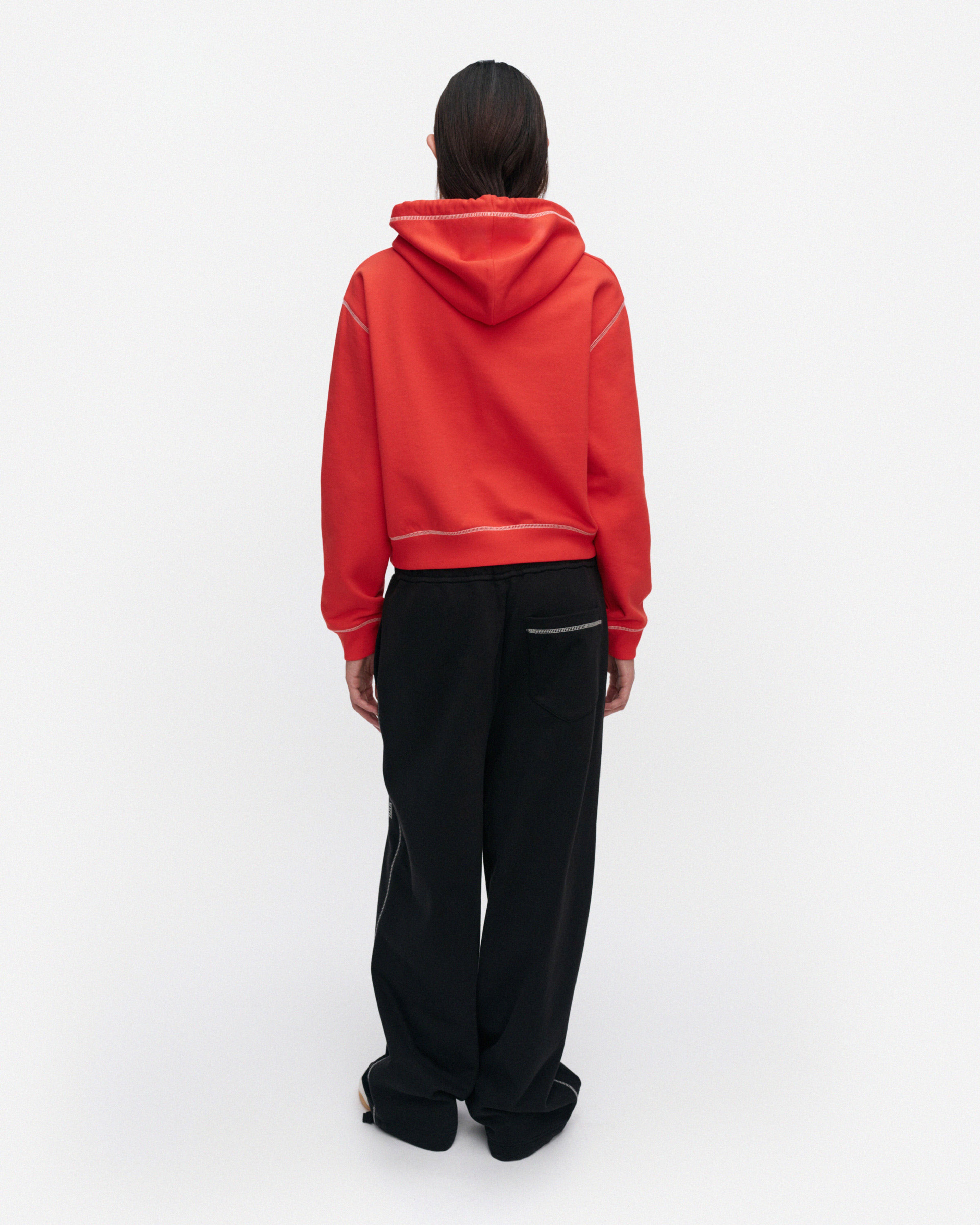 Notkelo Logo Placement, Sweatshirt „Kioski“, rot, cremefarben,